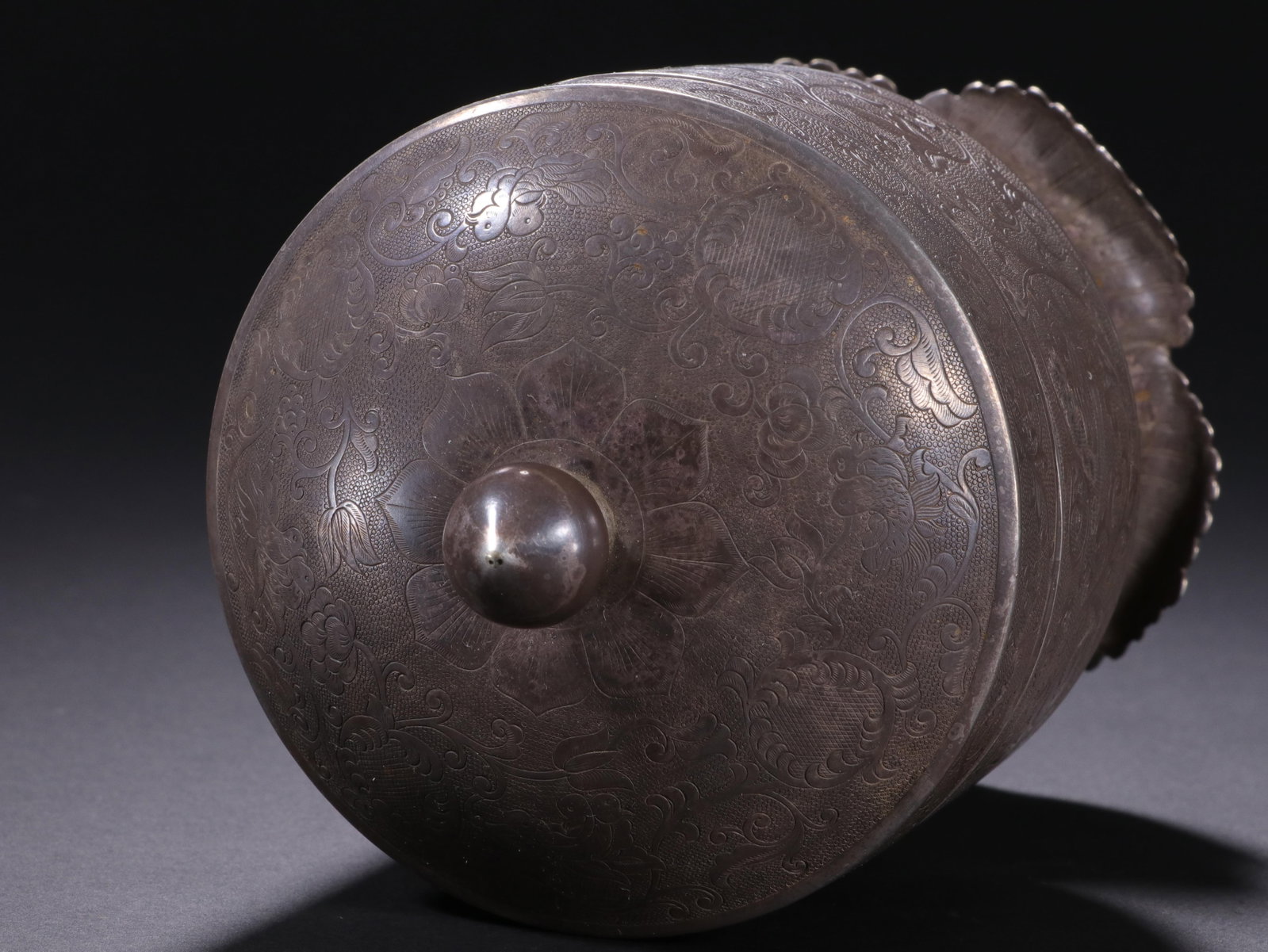 A Chinese Silver Lidded Vessel - 6