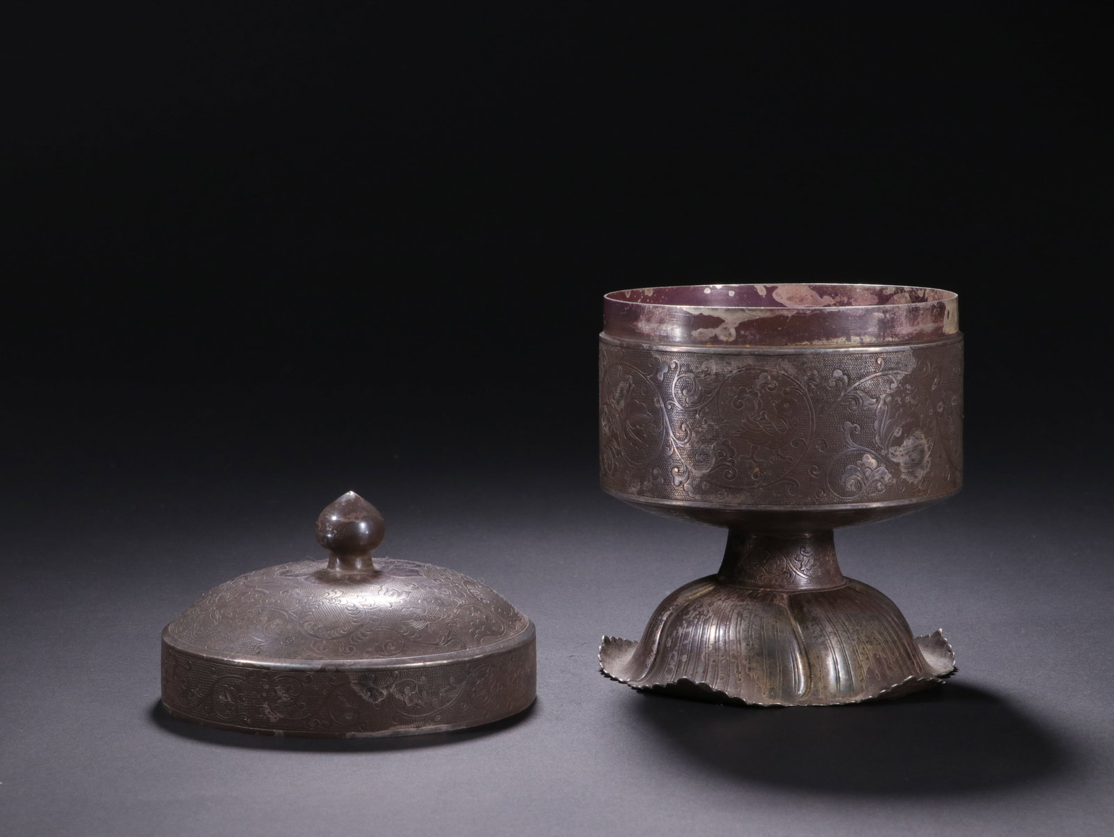 A Chinese Silver Lidded Vessel - 7