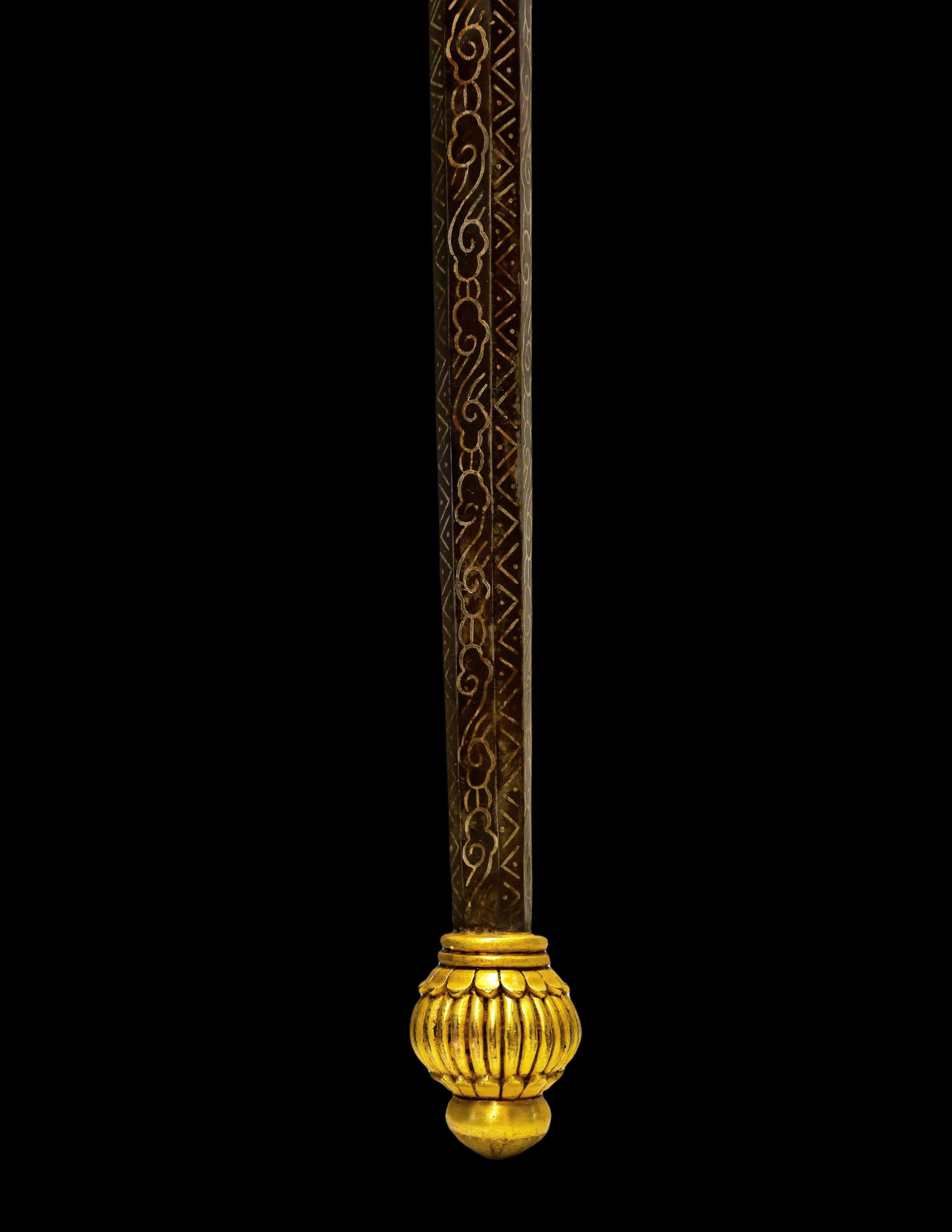 A Chinese Gilt-Bronze Ritual Staff - 16