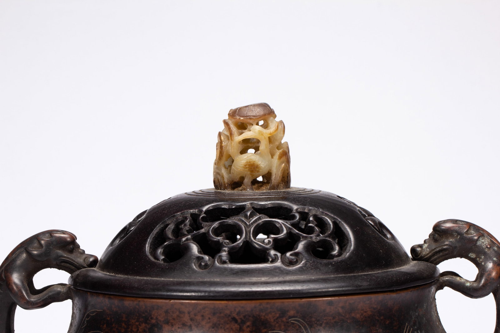 A Chinese Bronze Two-Handled Censer - 2