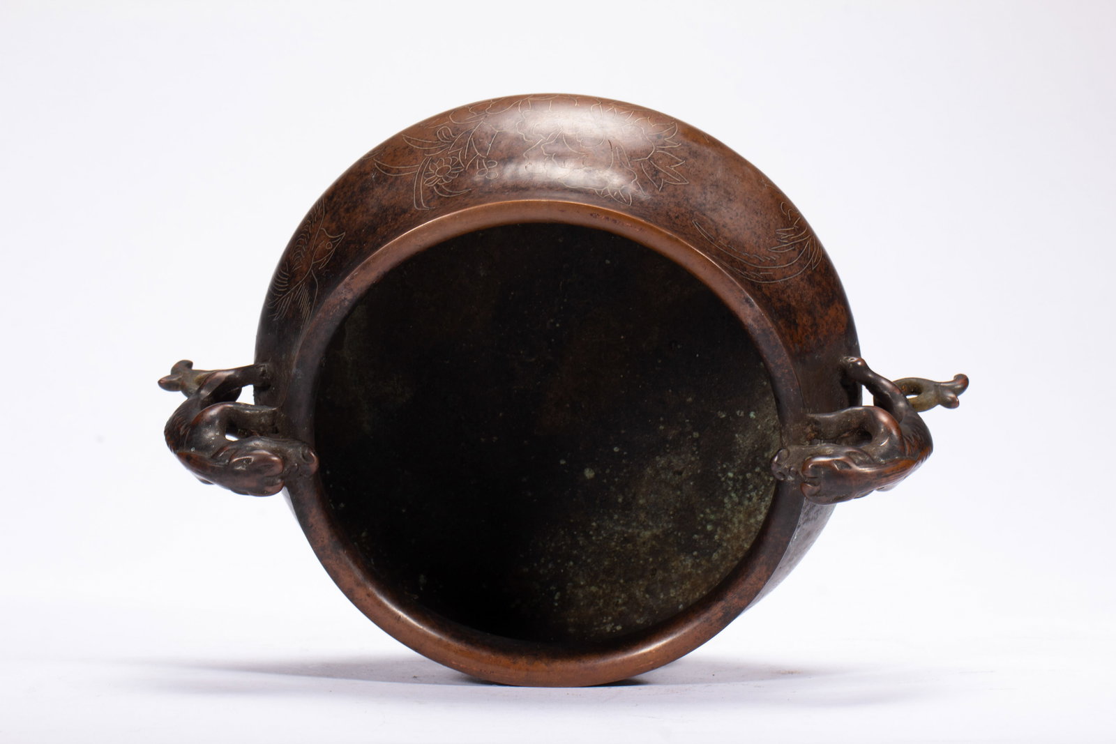 A Chinese Bronze Two-Handled Censer - 8
