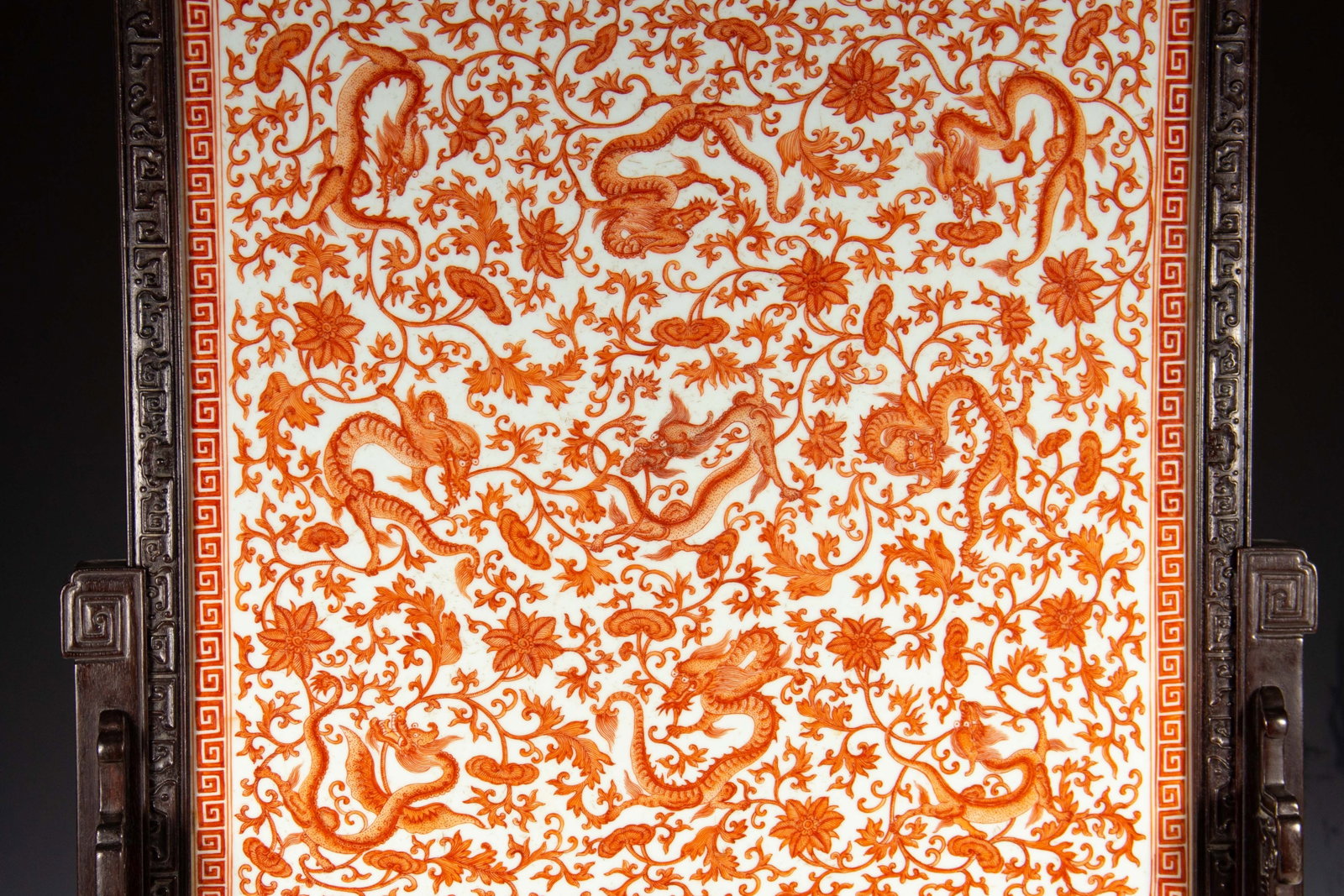 A Chinese Zitan Table Screen - 2