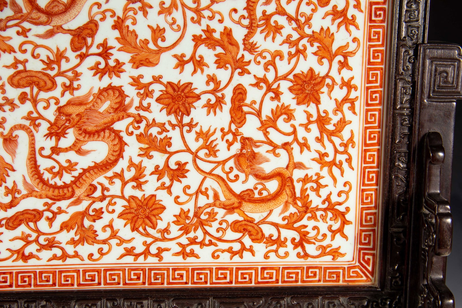 A Chinese Zitan Table Screen - 5