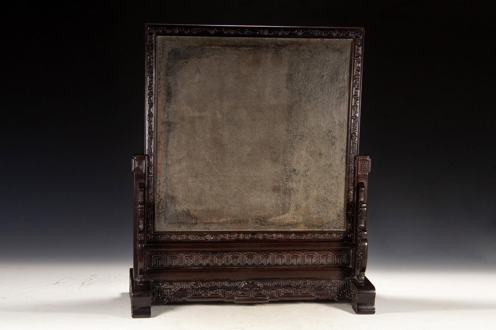 A Chinese Zitan Table Screen - 7