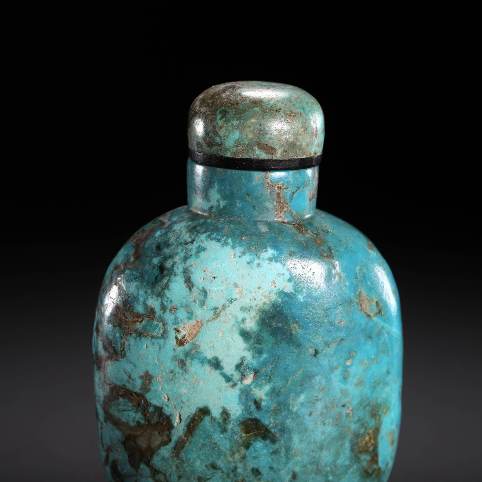 Chinese Turquoise Snuff Bottle - 2