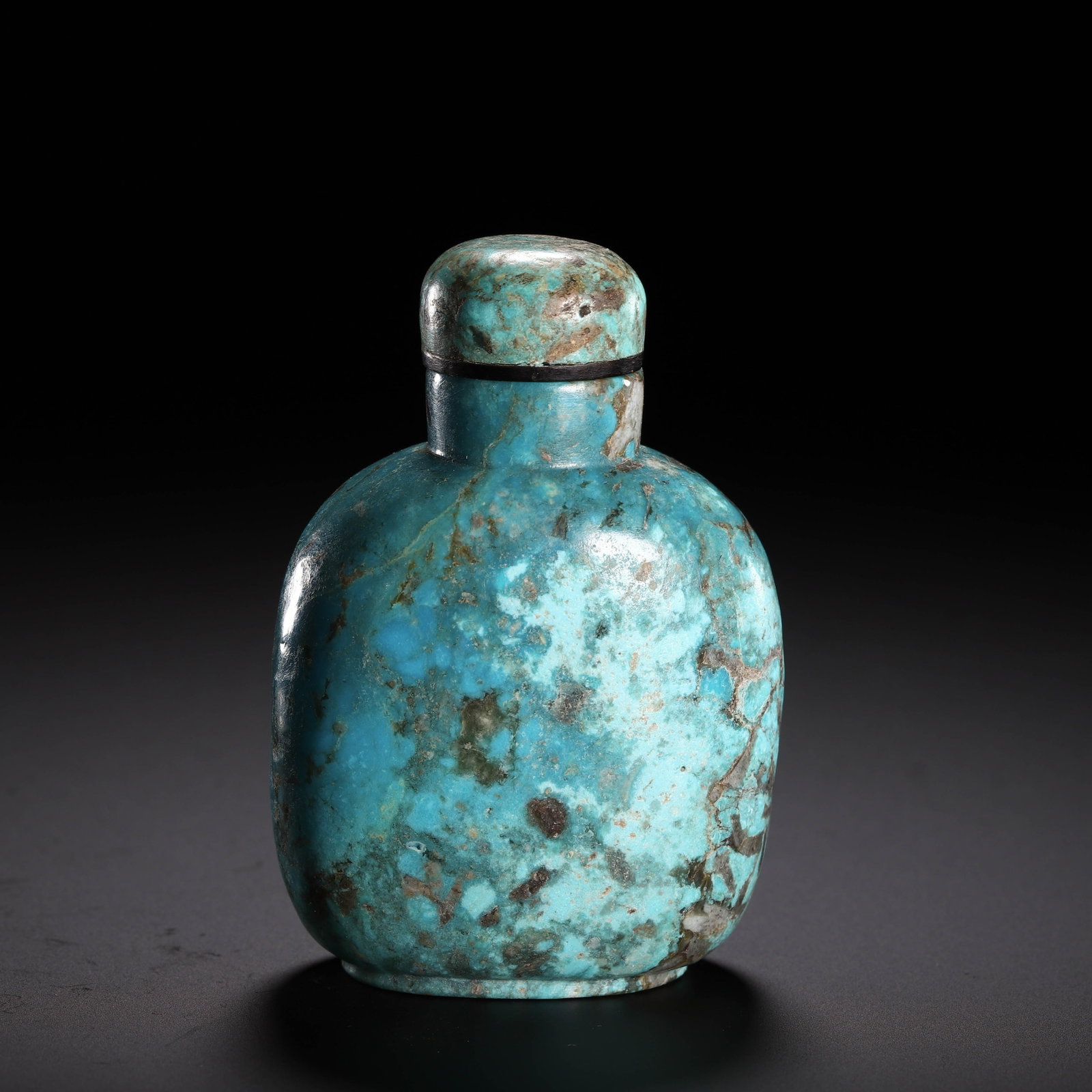 Chinese Turquoise Snuff Bottle - 5