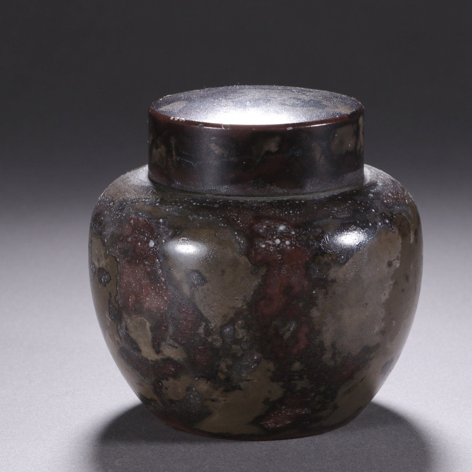 A Chinese Lacquered Pewter Tea Caddy - 3