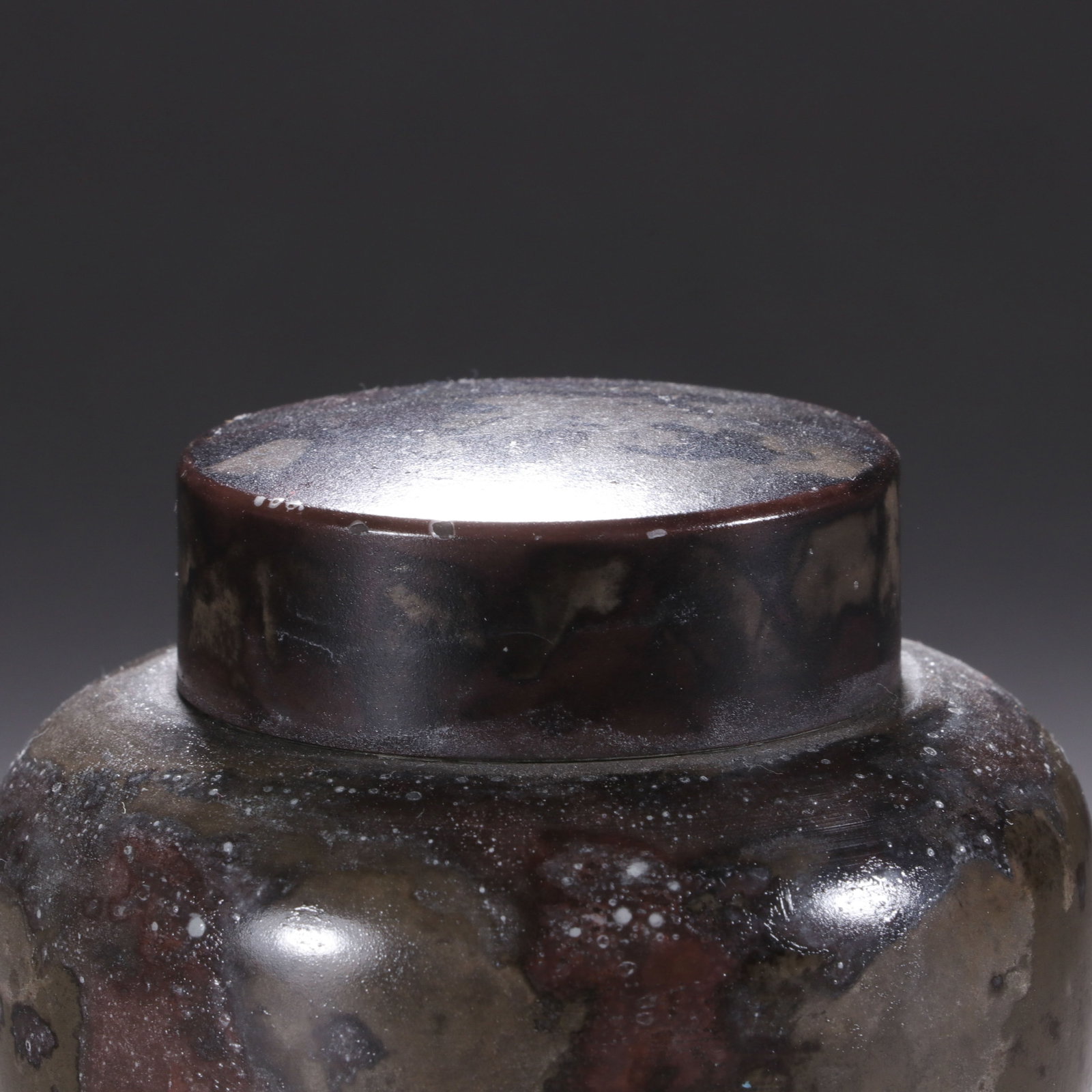 A Chinese Lacquered Pewter Tea Caddy - 4