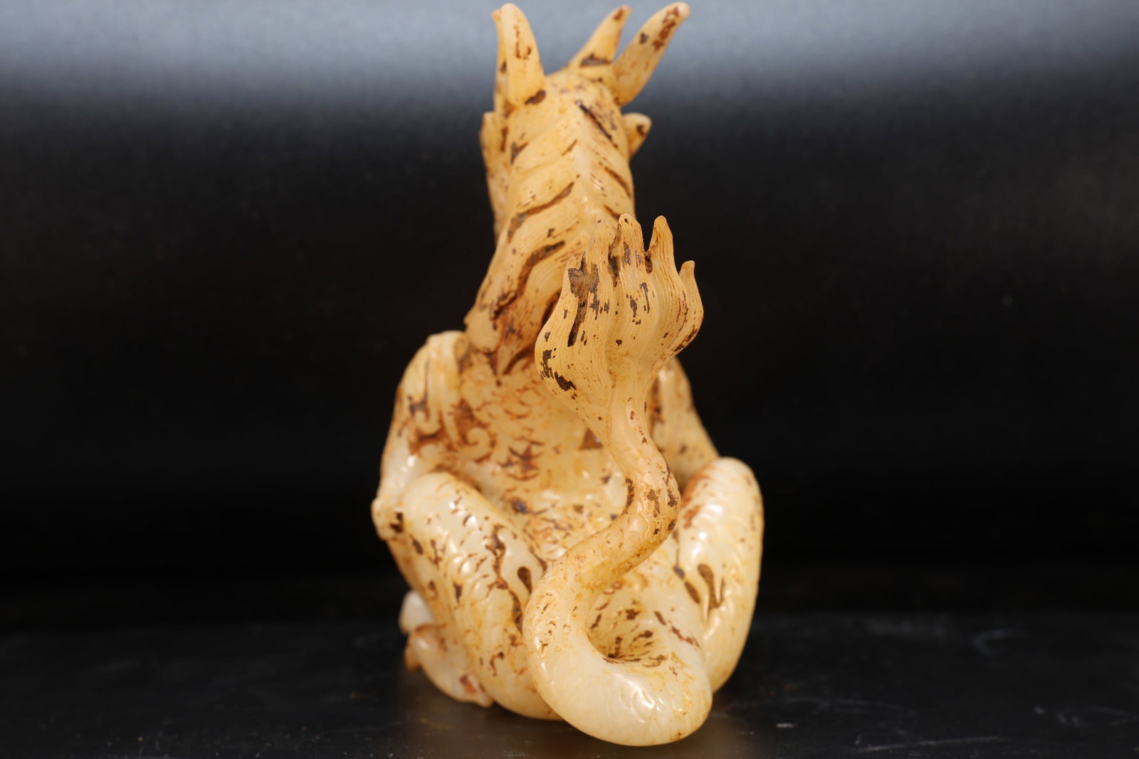 A Jade Carved Dragon Shape Ornament - 10