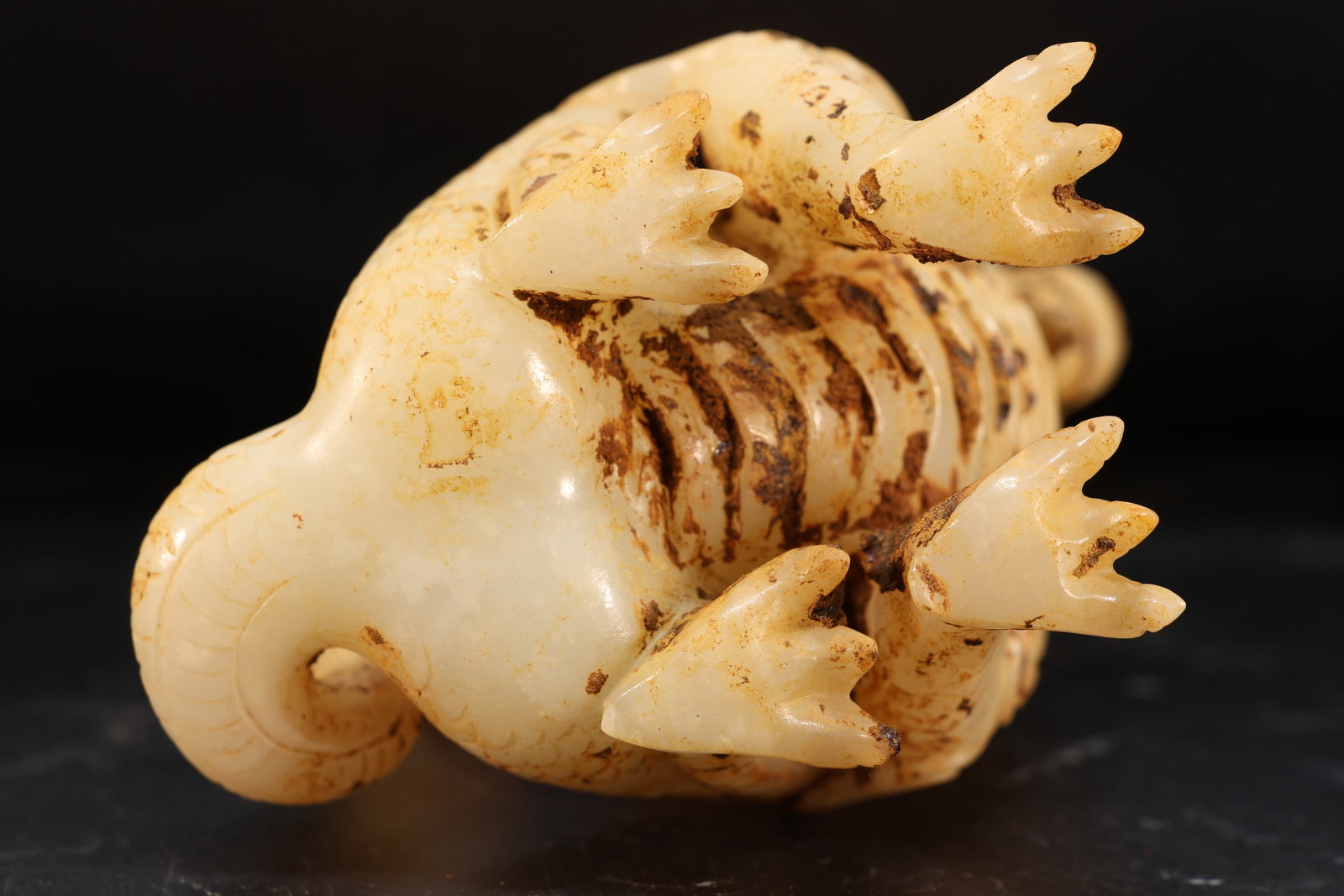 A Jade Carved Dragon Shape Ornament - 12