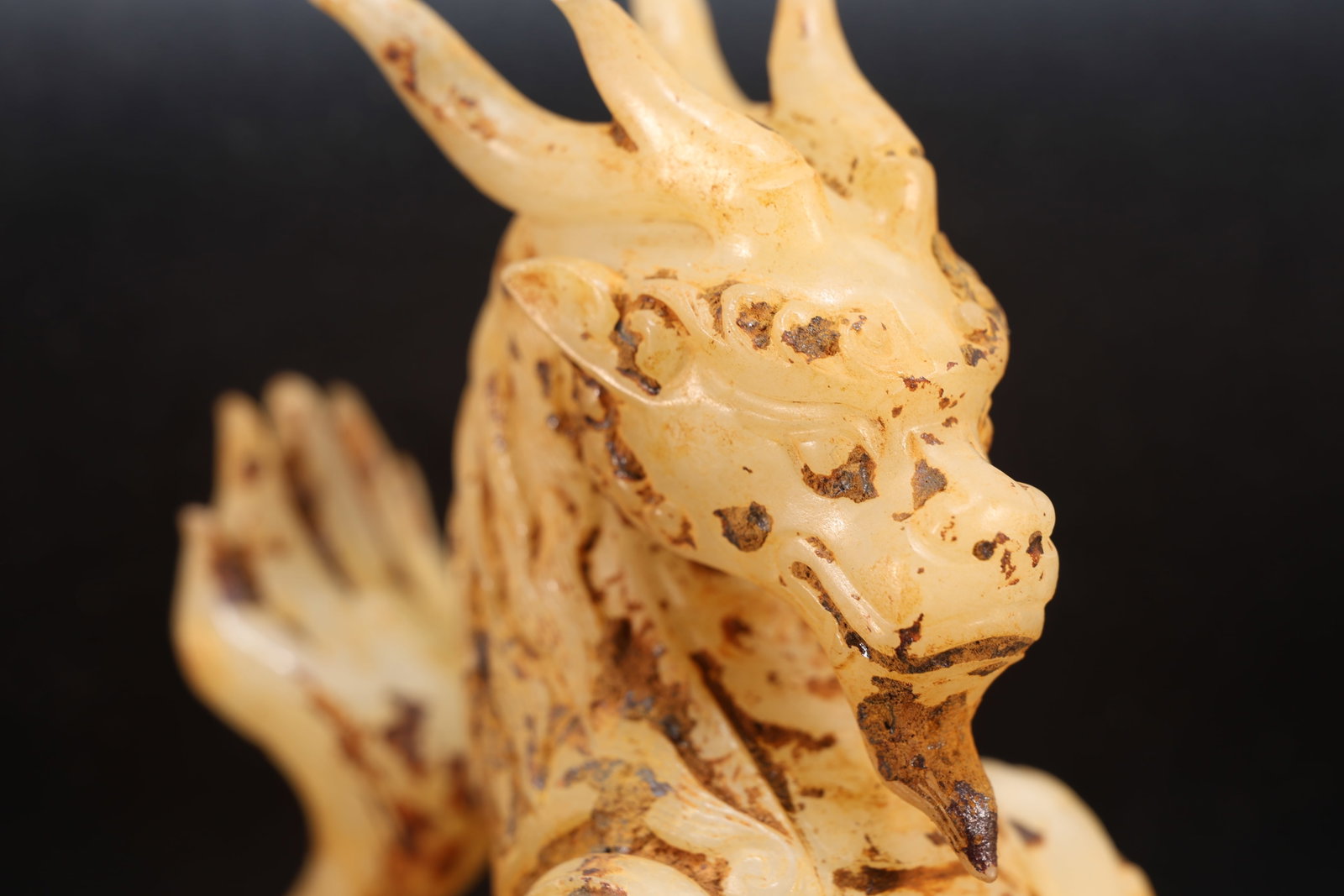 A Jade Carved Dragon Shape Ornament - 2
