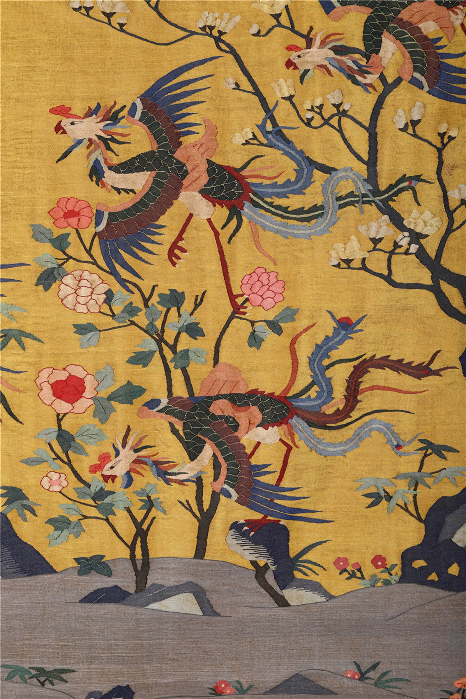 A Chinese Kesi “Five Phoenixes” Tapestry - 3