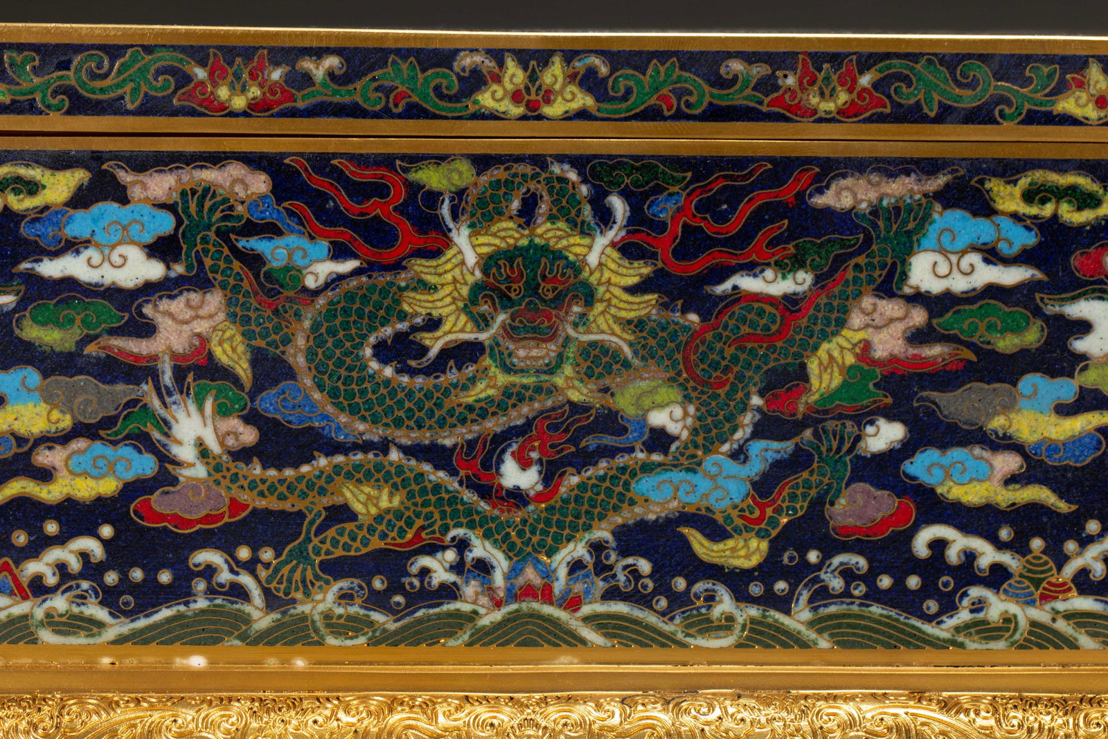 A Chinese Cloisonné Dragon Box - 2