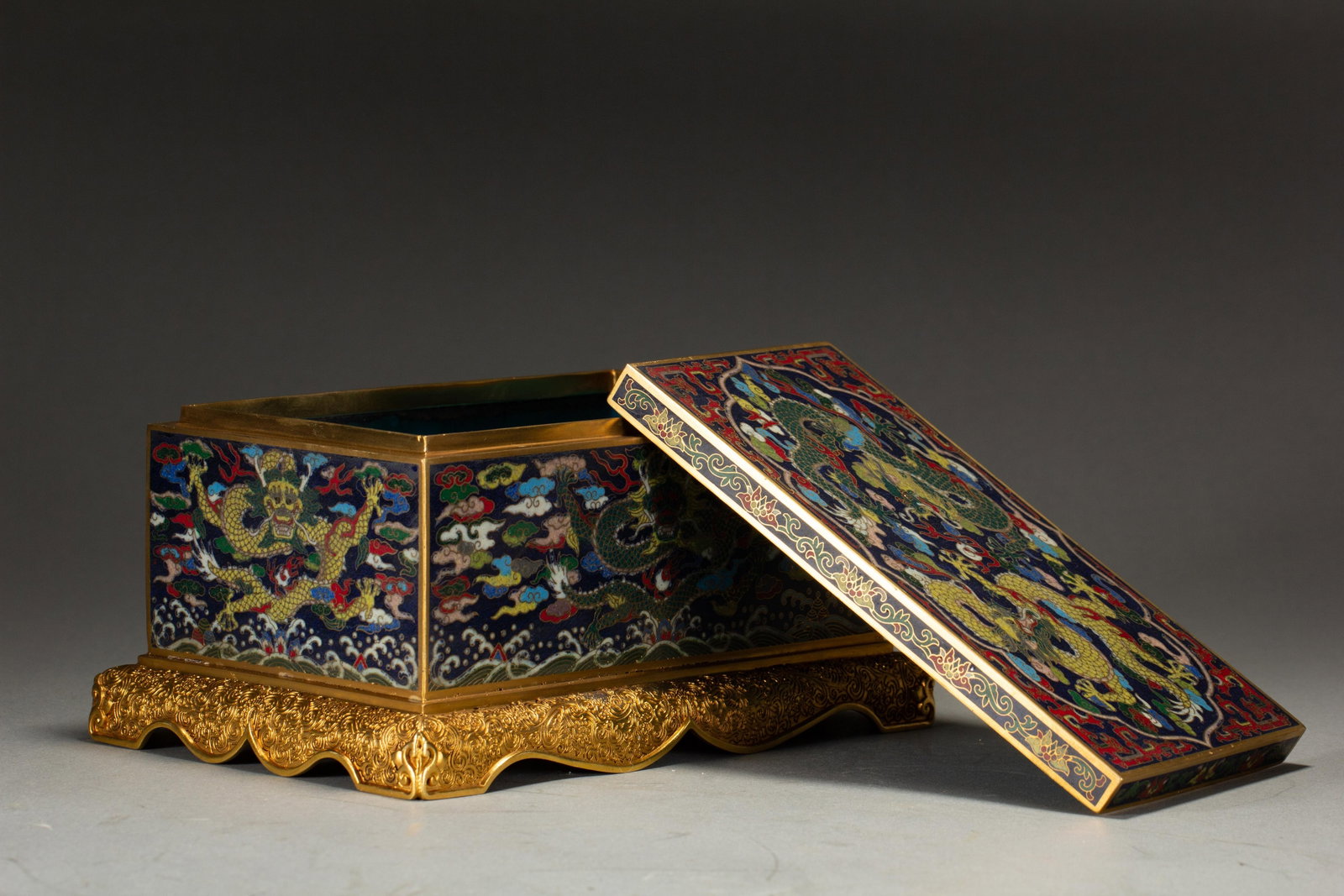 A Chinese Cloisonné Dragon Box - 3