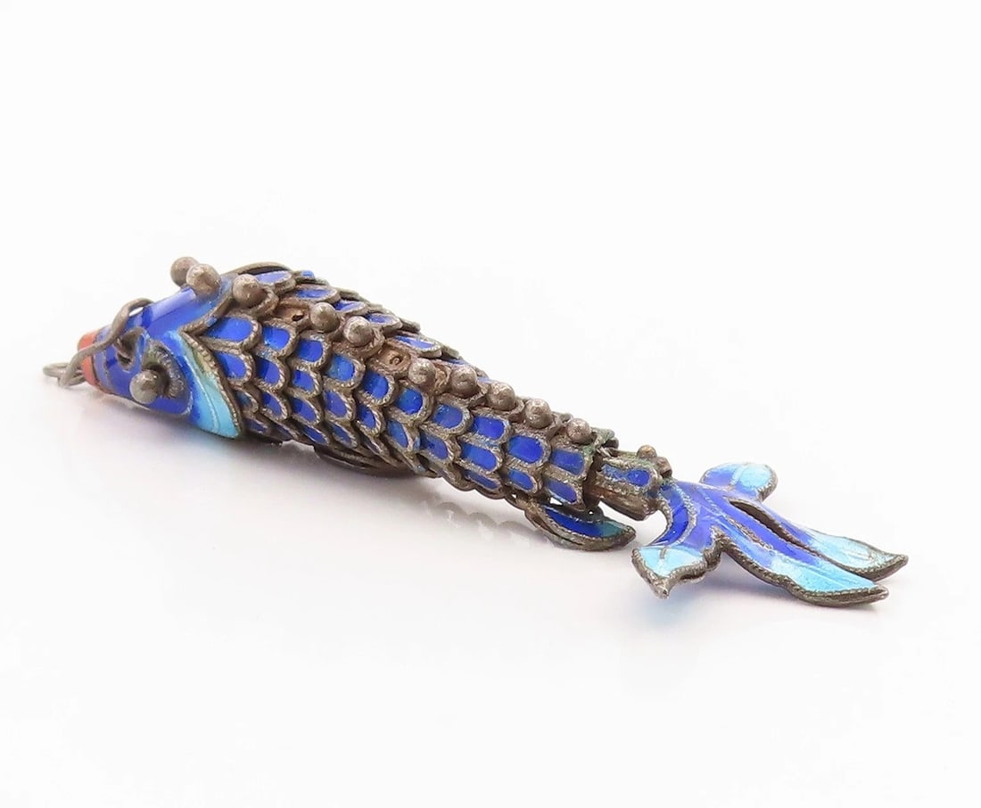 Enamel Articulated Fish Pendant - 2