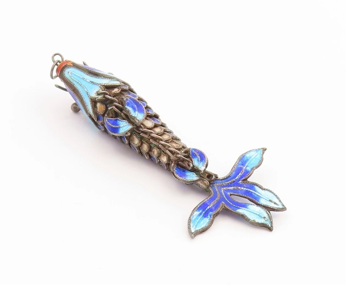 Enamel Articulated Fish Pendant - 3