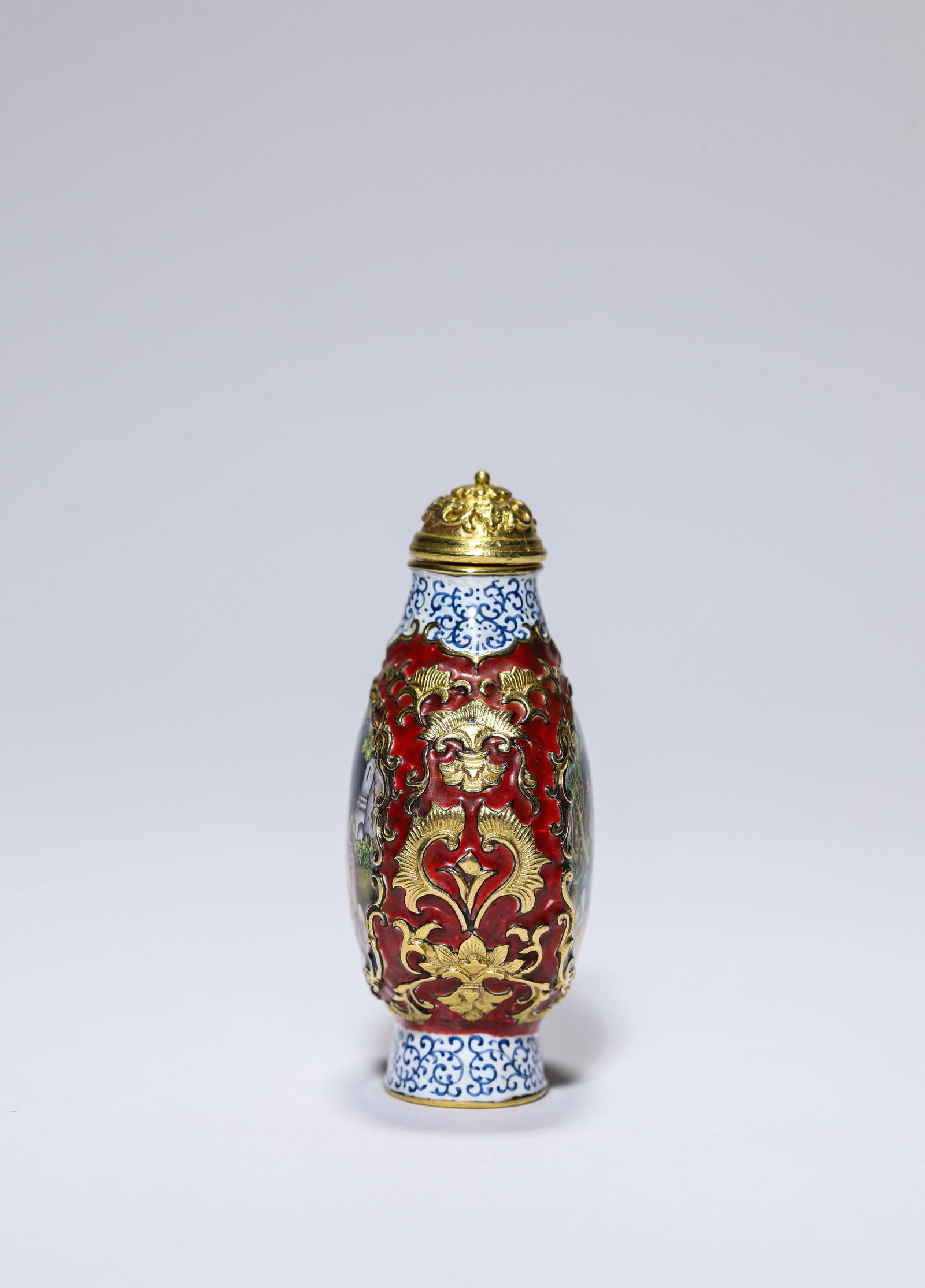 A Copper Painted Enamel 'Figural' Snuff Bottle - 2