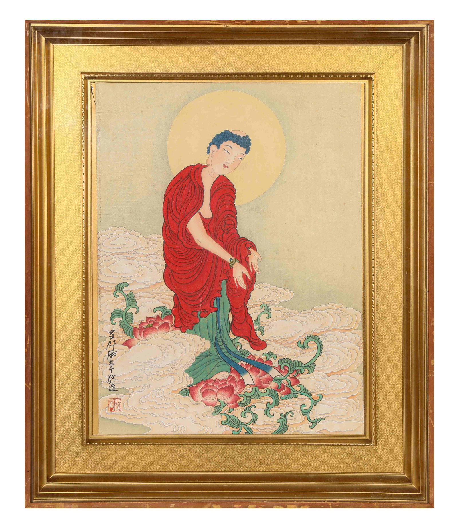 Zhang Daqian (1899-1983), attributed to, Buddha: Dimensions: Width: 30 cm x Height: 40 cm. All measurements are approximate.