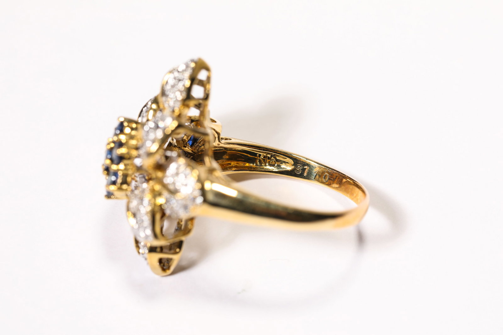 A Gold, Sapphire and Diamond Ring - 2