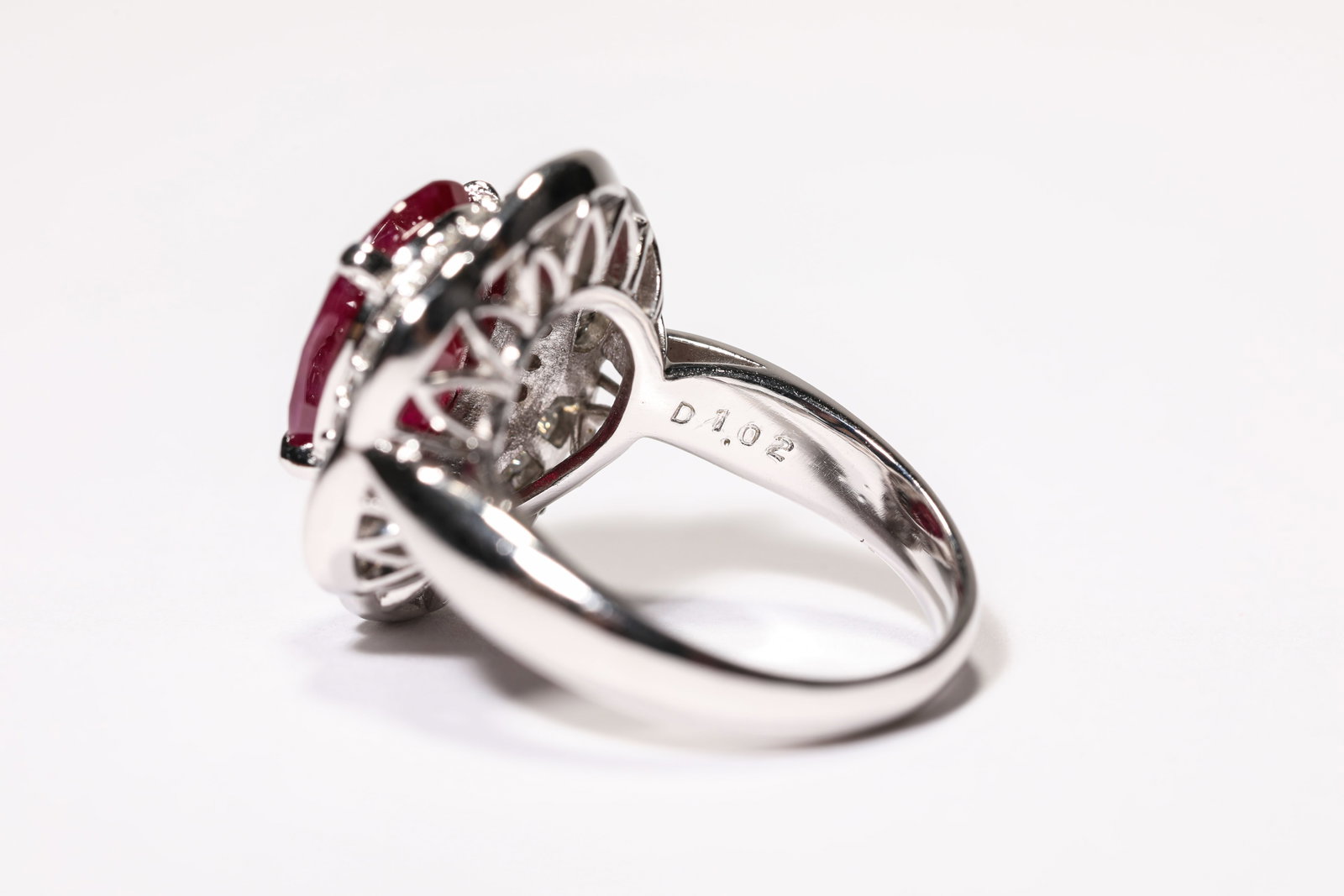 A Gold, Ruby and Diamond Ring - 3