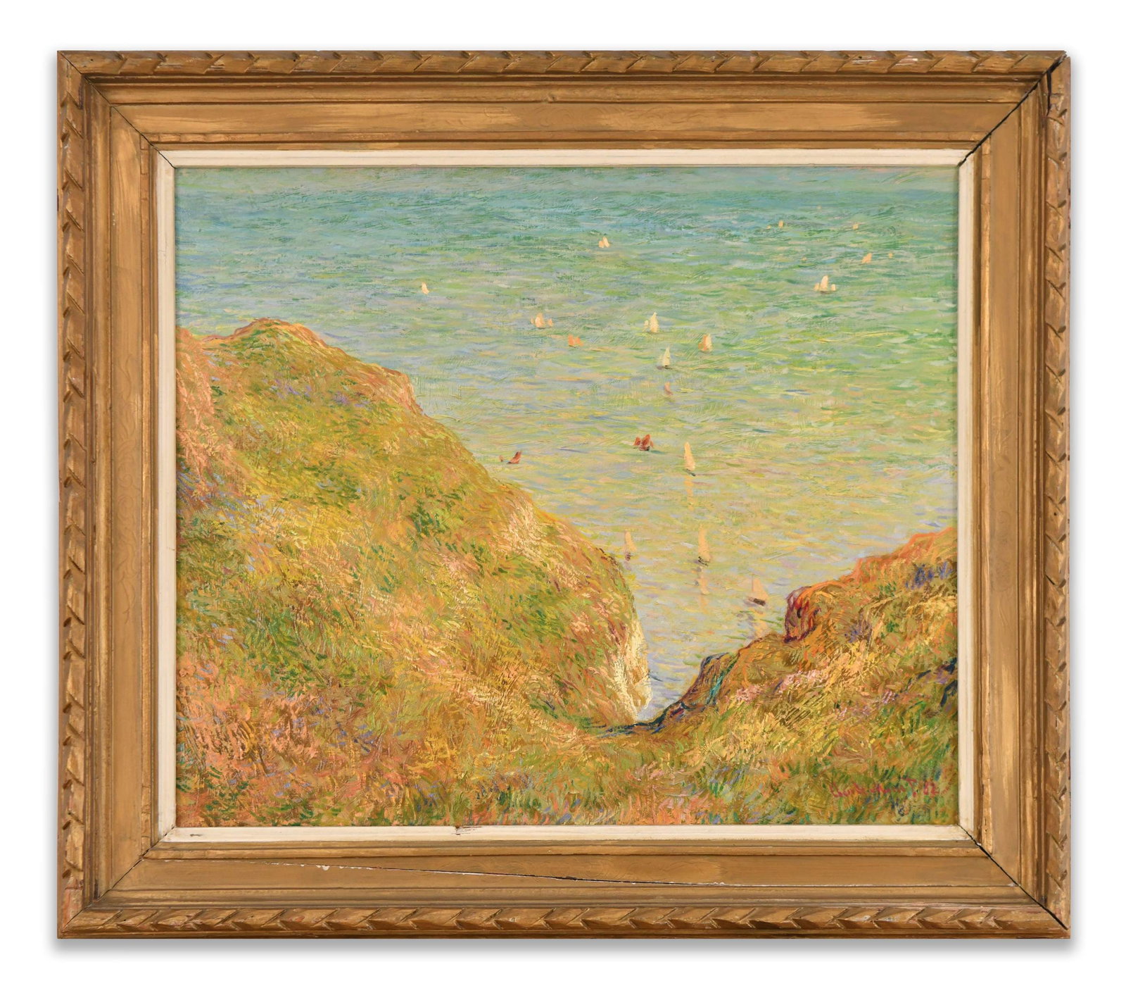 Claude Monet (1840-1926), ATTRIBUTED TO ,OIL ON CANVAS: CLAUDE MONET (1840-1926), ATTRIBUTED TO ,OIL ON CANVAS Dimensions: Image size: 69 x 40.5 cm. All measured values are approximate. Outer frame size: 86 x 57 cm. All measured values are approximate.