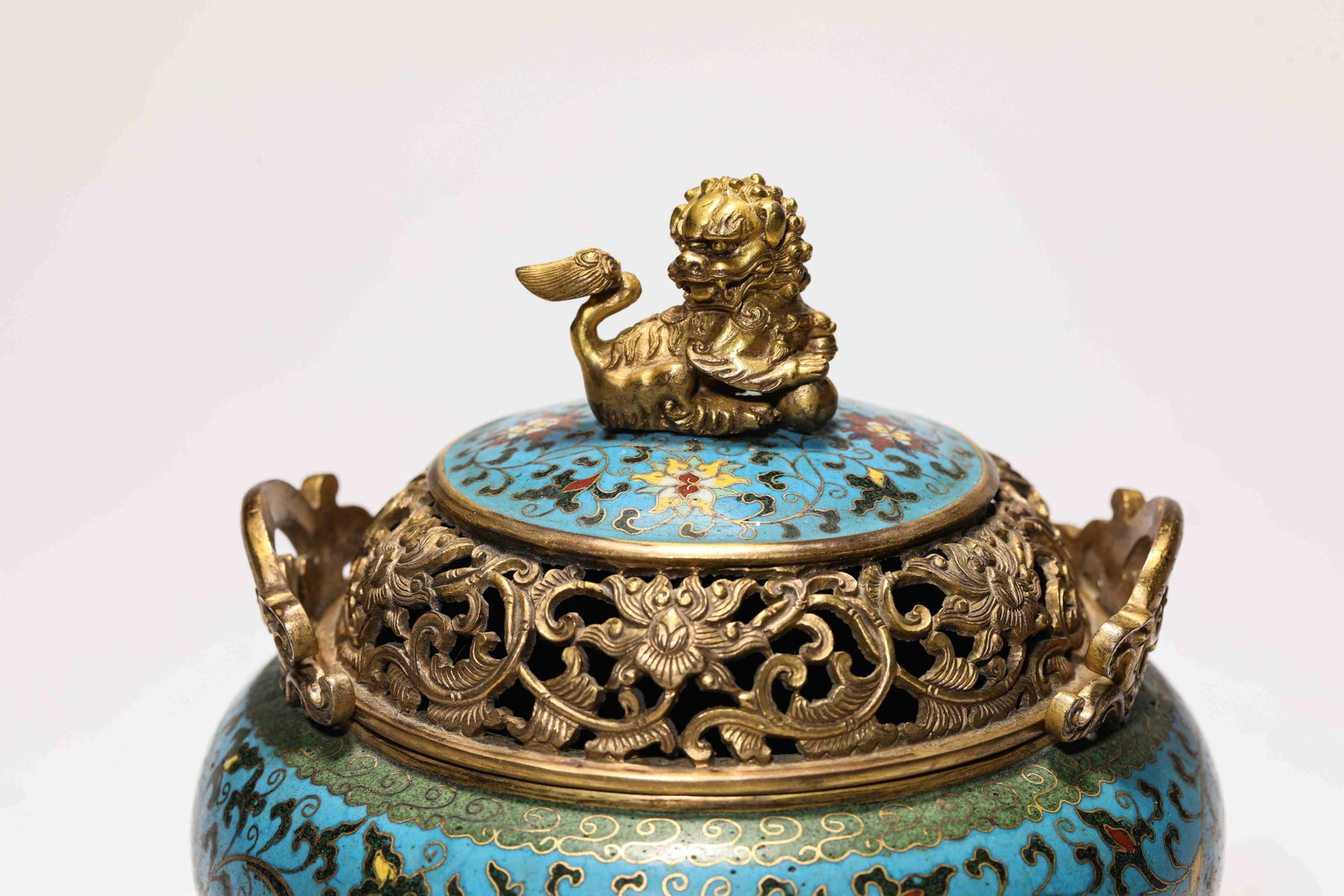 A Cloisonn? Enamel 'Interlocking Lotus' Censer - 3