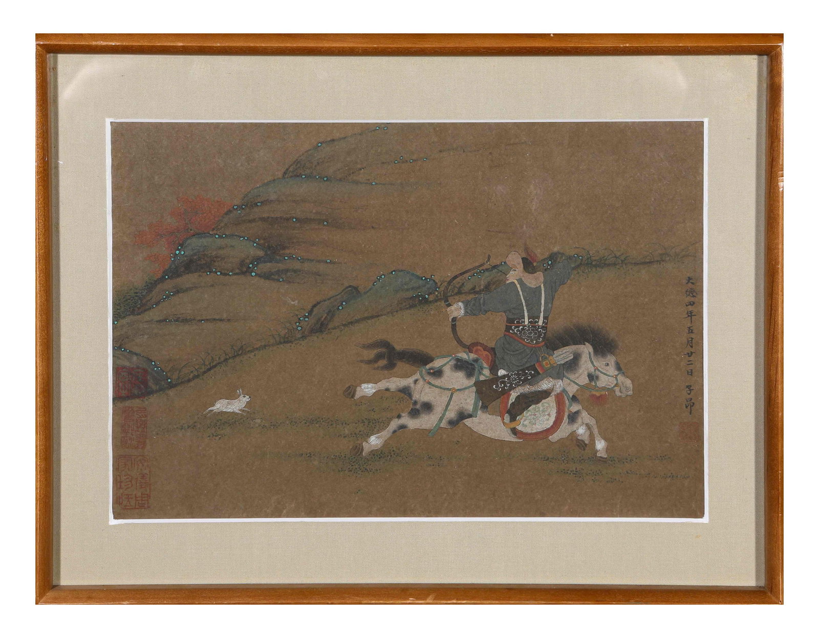 Zhao Mengfu (1254-1322), attributed to, Hunting Scene: Dimensions: Width: 31 cm x Height: 21 cm. All measurements are approximate.