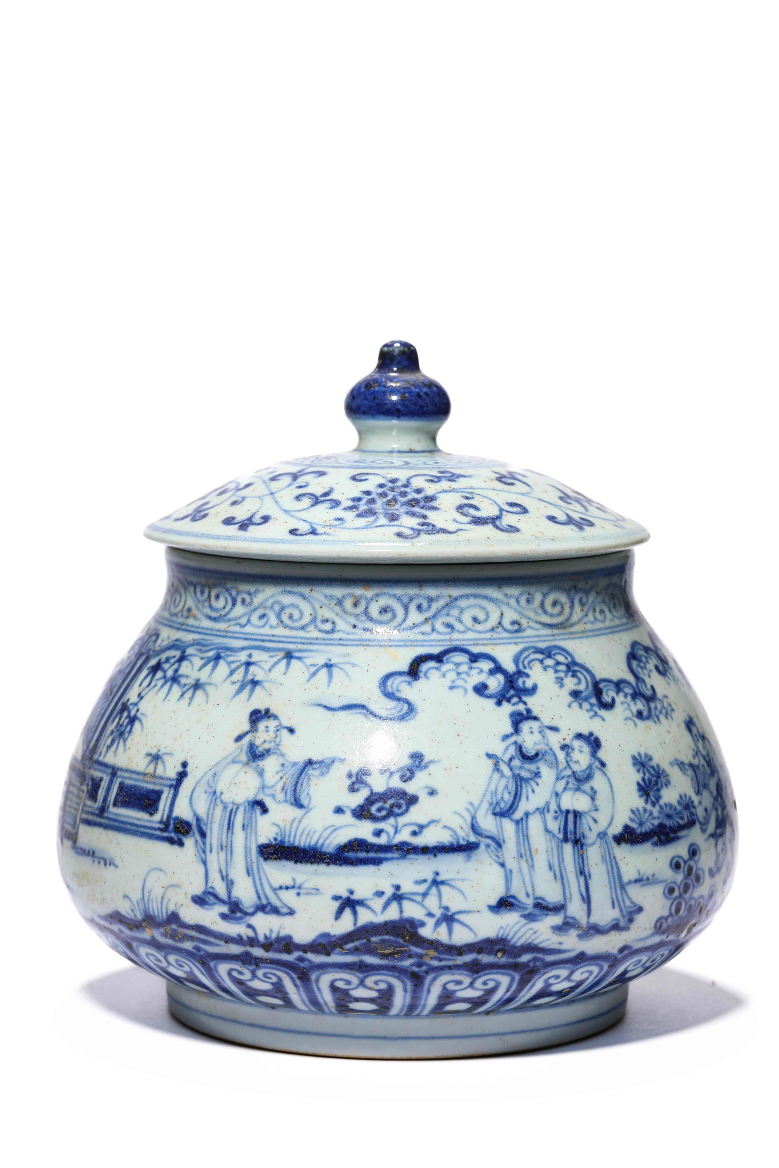 A Blue and White 'Narrative Scene' Jar