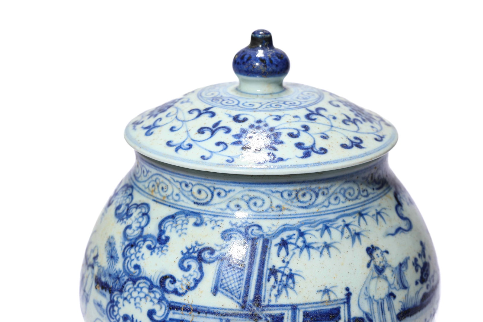A Blue and White 'Narrative Scene' Jar - 3