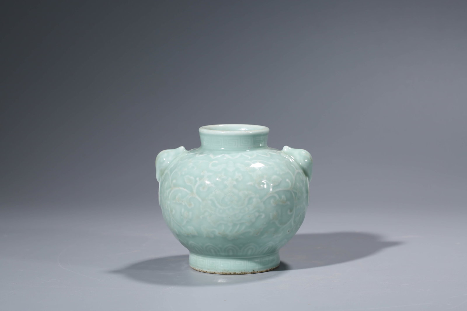A Celadon-Glazed 'Relief-Decorated' Jar - 2