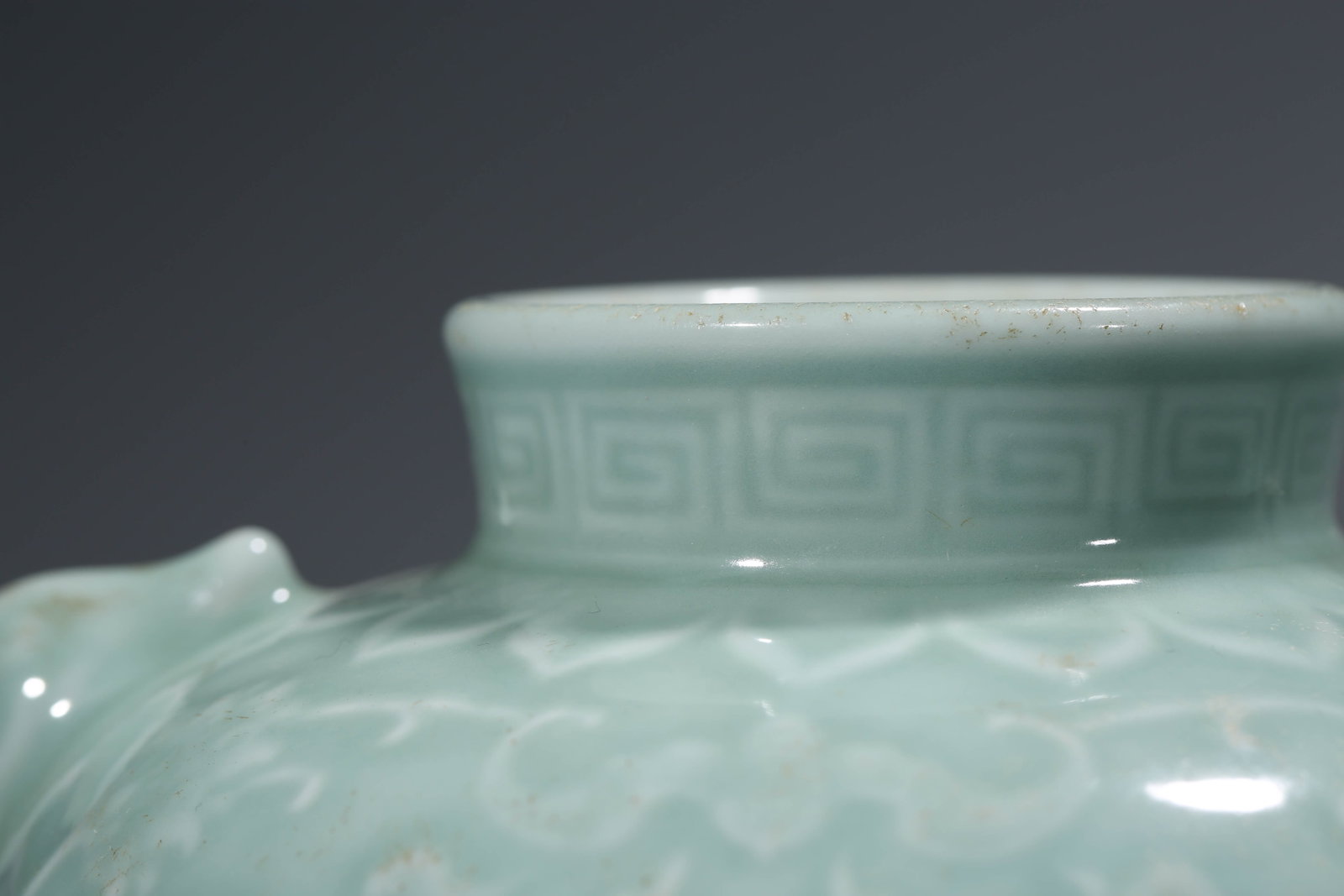 A Celadon-Glazed 'Relief-Decorated' Jar - 5