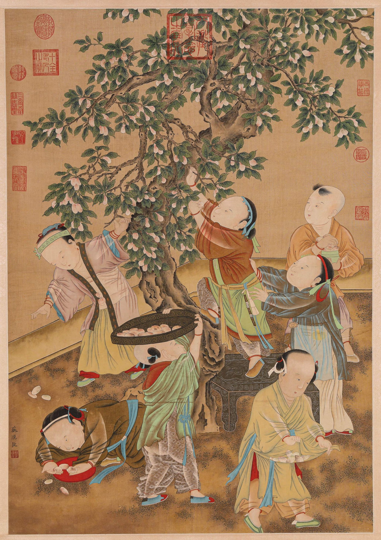 Su Hanchen (act. 12th century), attributed to, Gathering Flowers: Dimensions: Width: 64.5 cm x Height: 92 cm. All measurements are approximate.