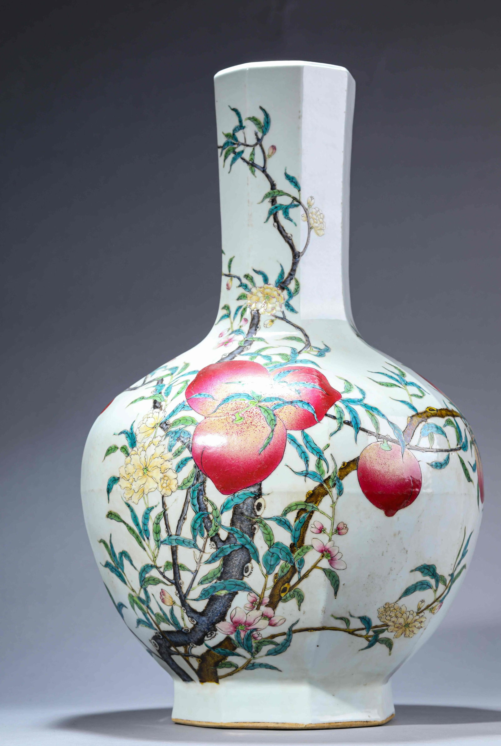 A 'Bat and Shou' 'Octagonal' Vase - 7
