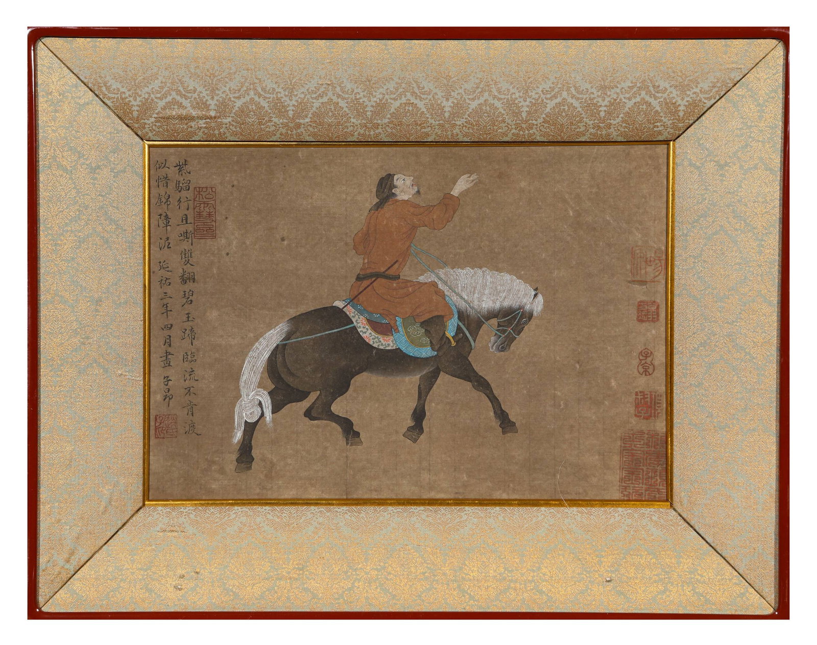 Zhao Mengfu (1254-1322), attributed to, Horses and Riders: Dimensions: Width: 38 cm x Height: 26 cm. All measurements are approximate.