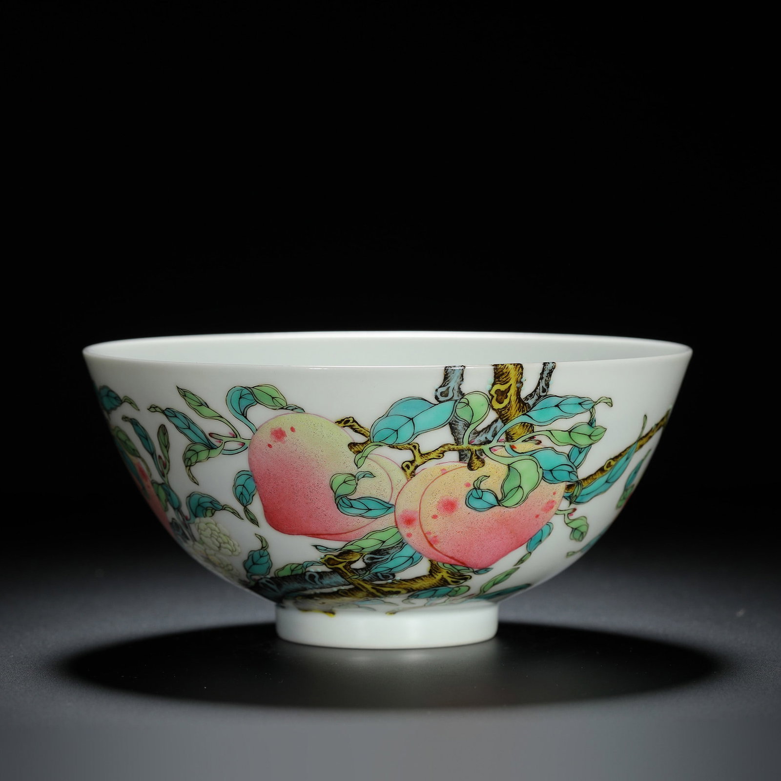 Famille-Rose Interlocking Fu Shou Bowl: Famille-Rose Interlocking Fu Shou Bowl Diam.14.5cm Height:6.8cm