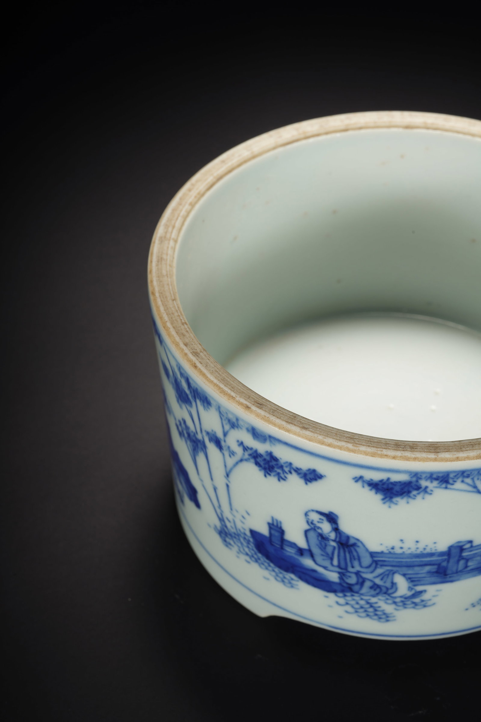 Blue and White Tripod Censer - 5