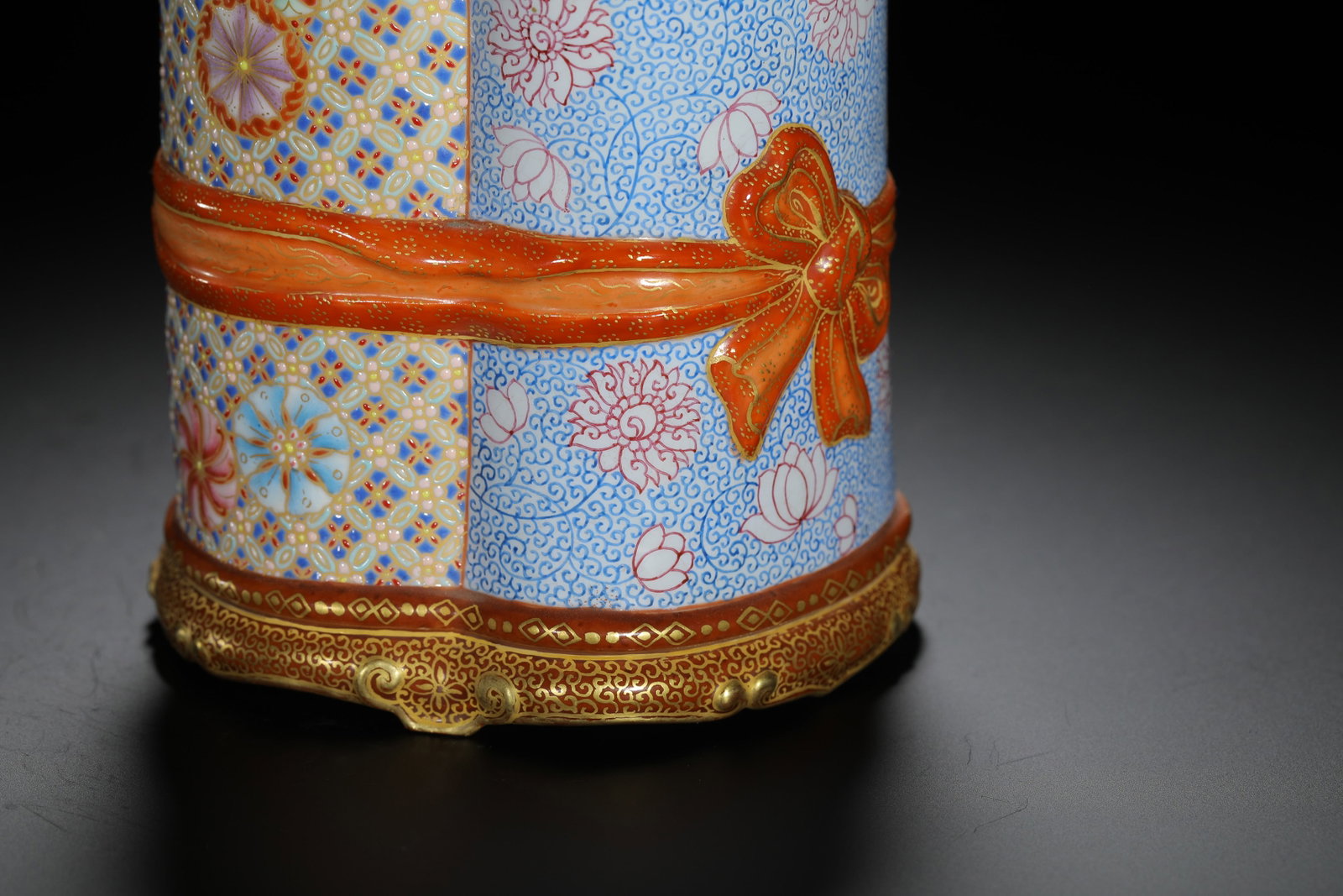 Famille-Rose Double Brushpot - 6