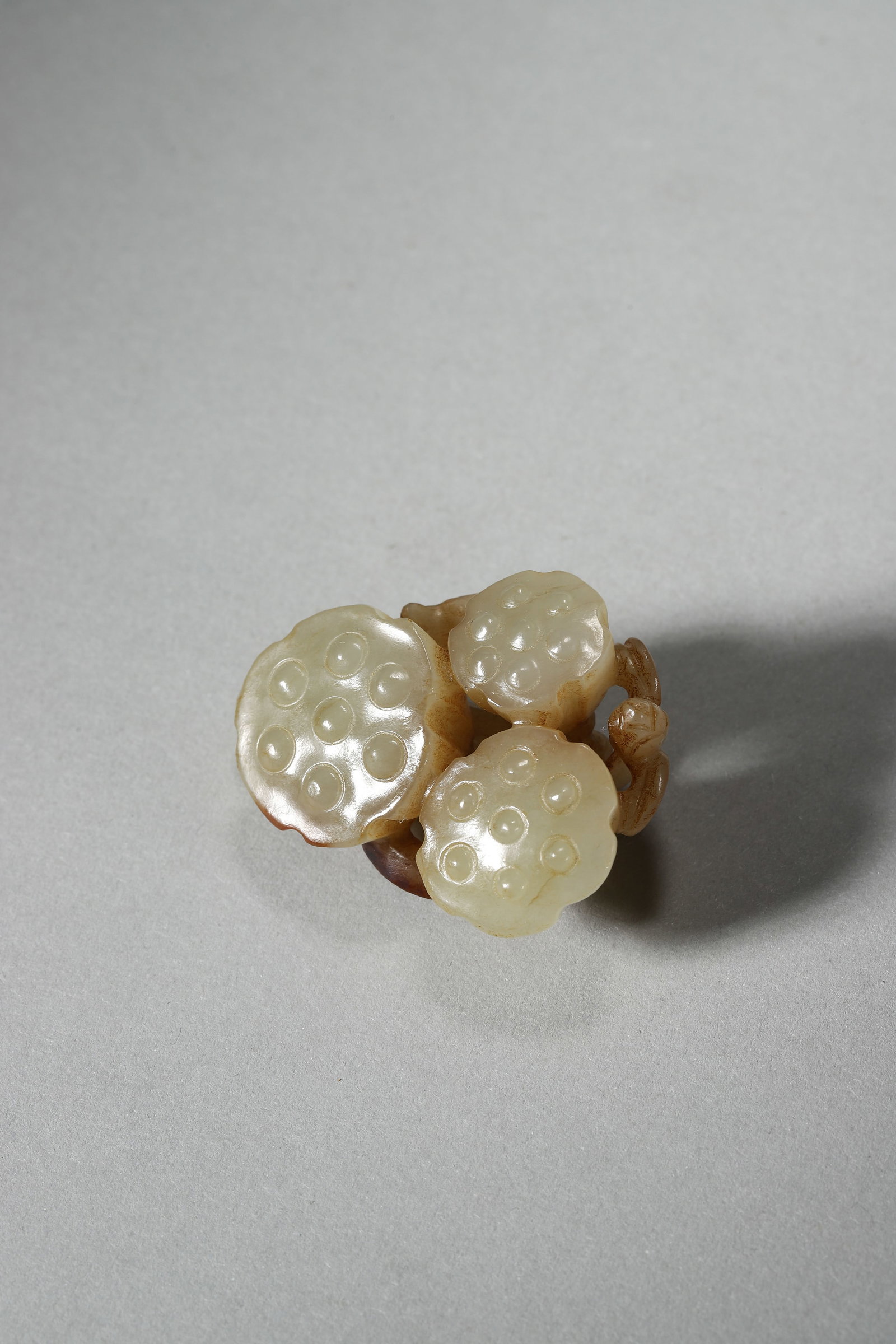 Jade Carved Lotus Ornament - 2