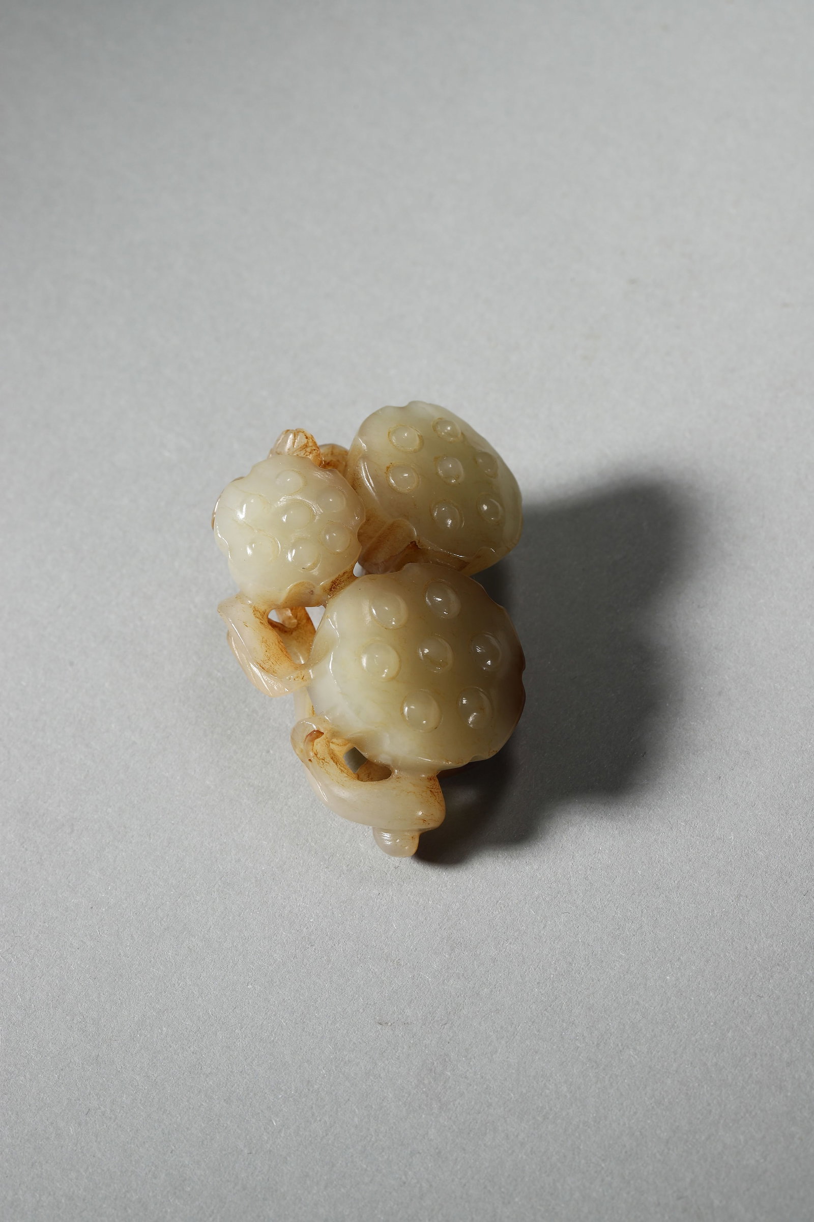 Jade Carved Lotus Ornament - 3