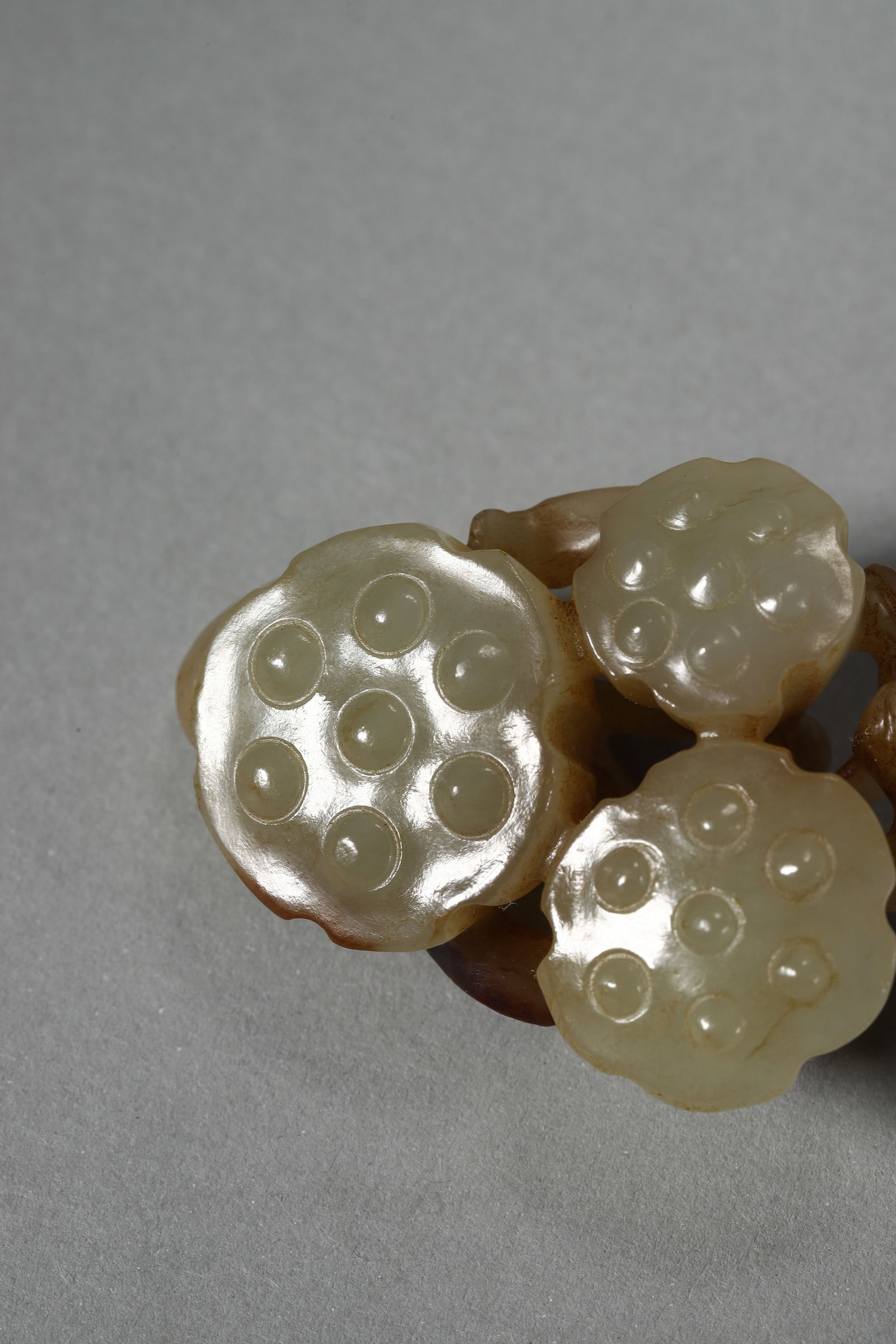 Jade Carved Lotus Ornament - 5