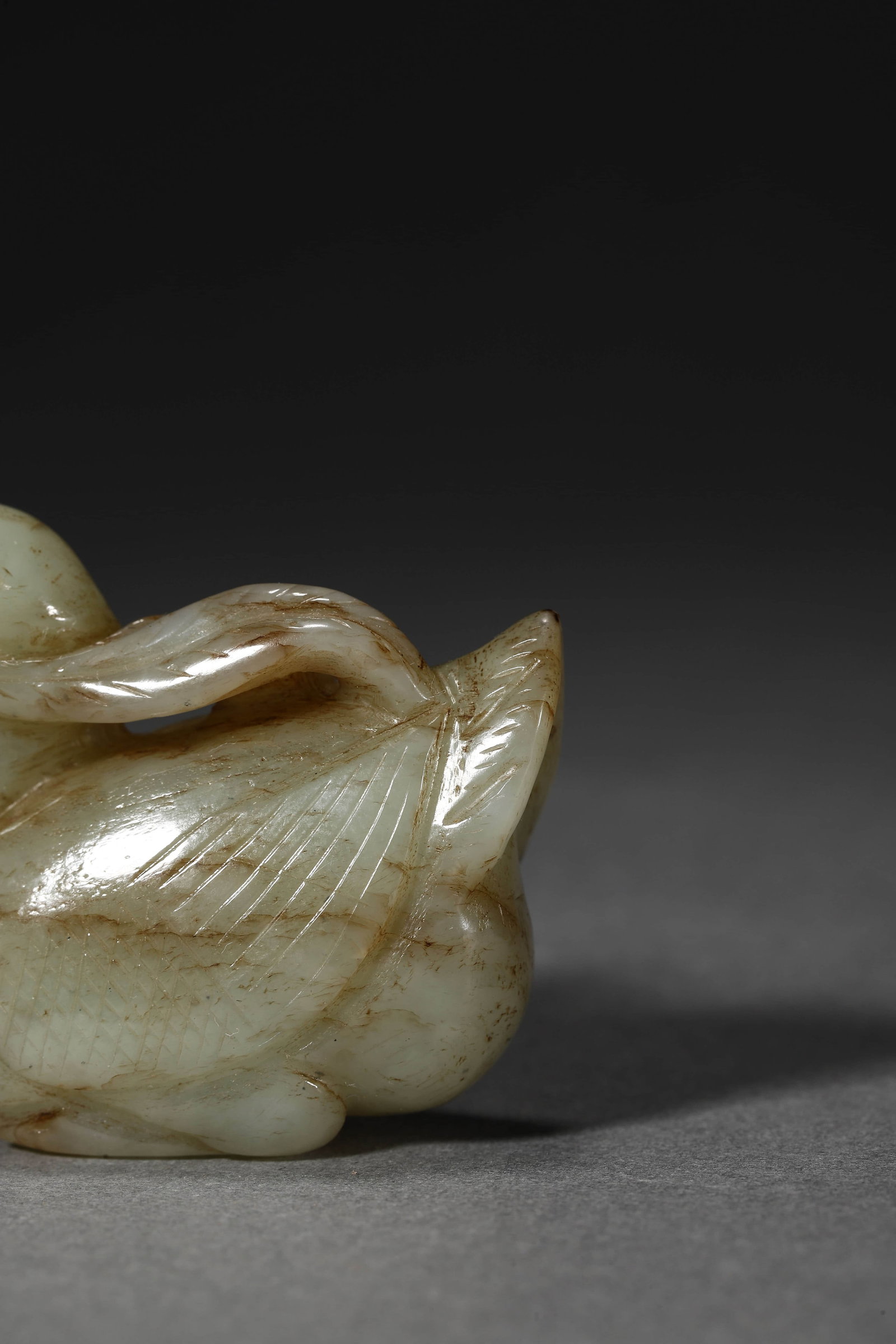 Carved Jade Duck Ornament - 4