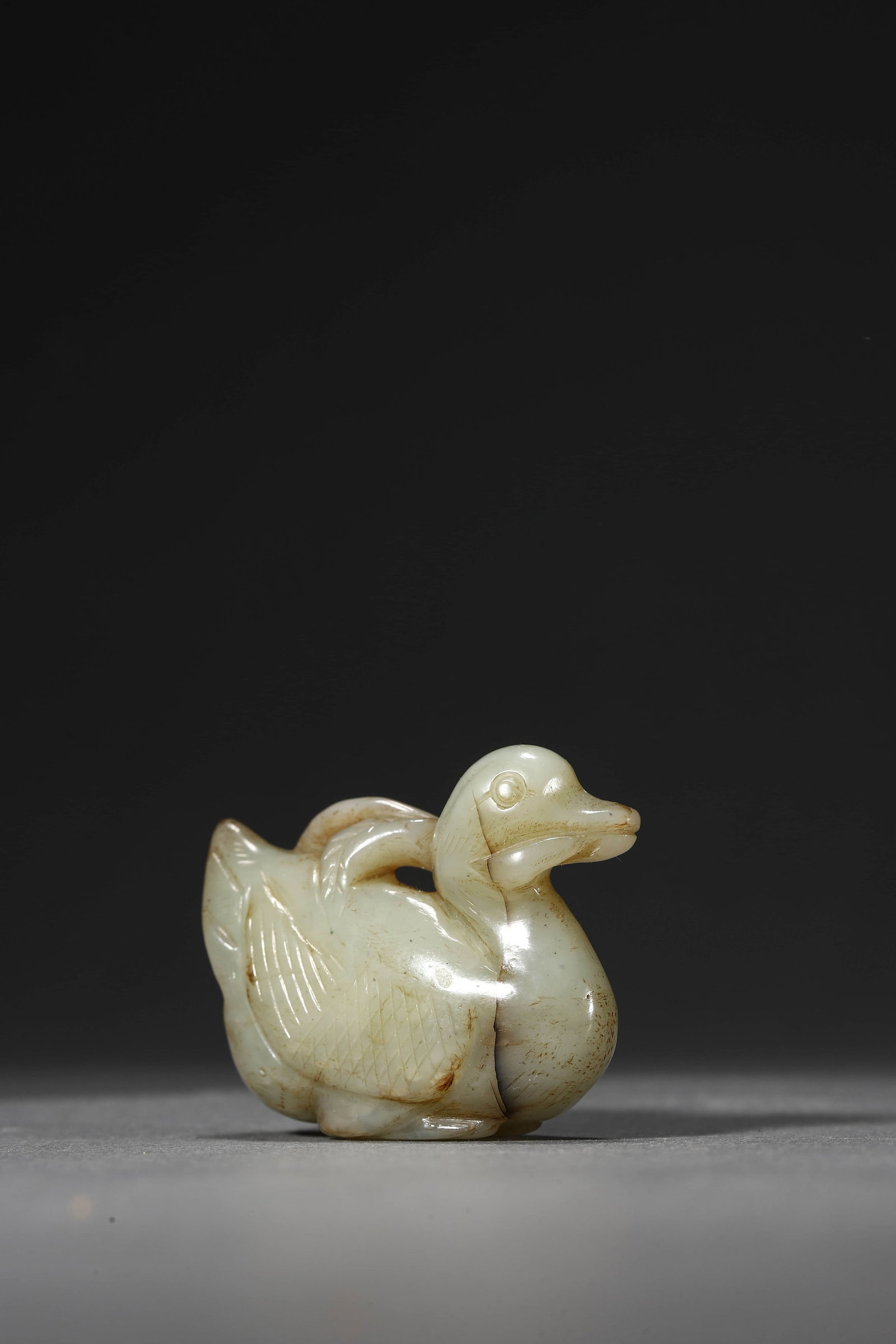 Carved Jade Duck Ornament - 5
