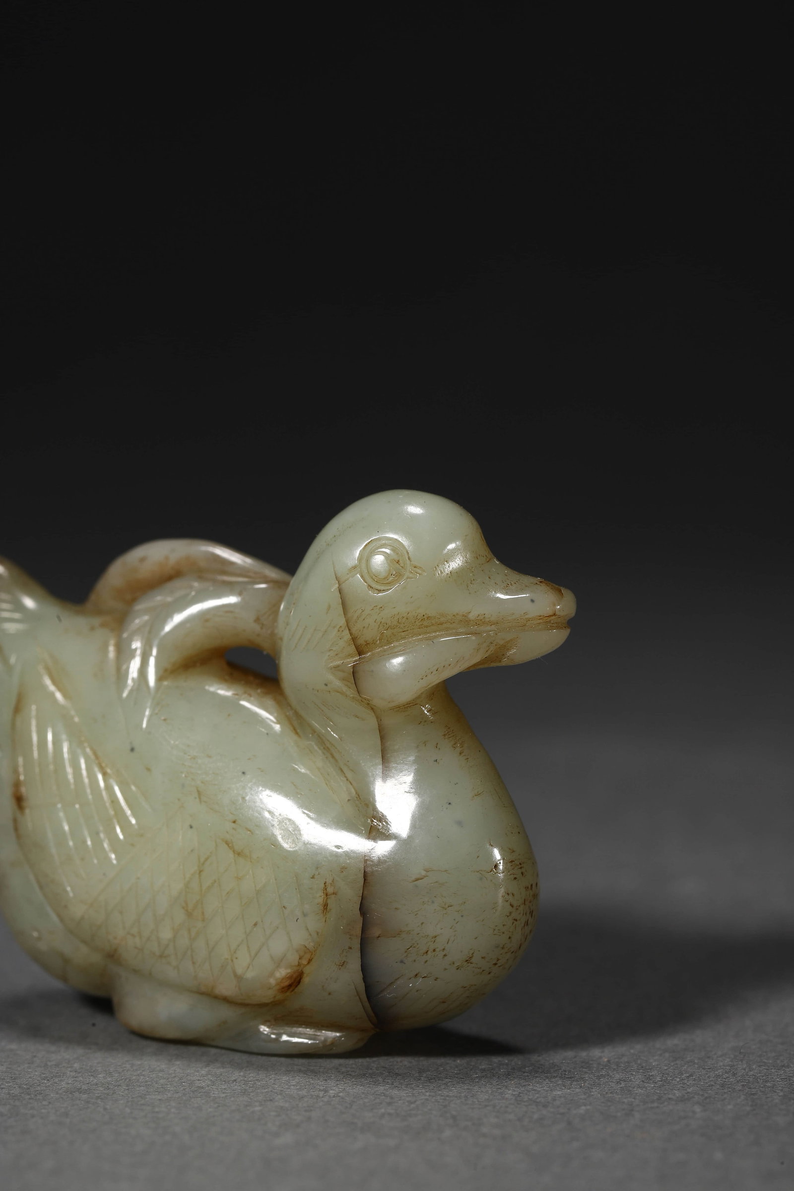 Carved Jade Duck Ornament - 6