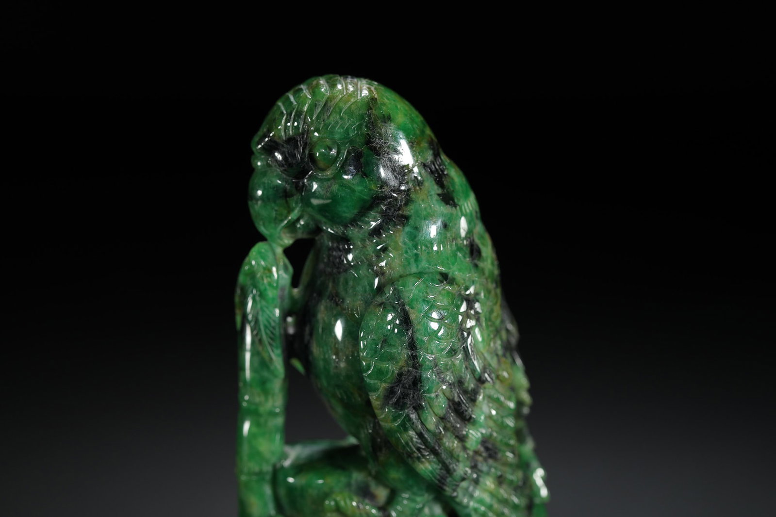 Celadon Jade Parrot Ornament - 7