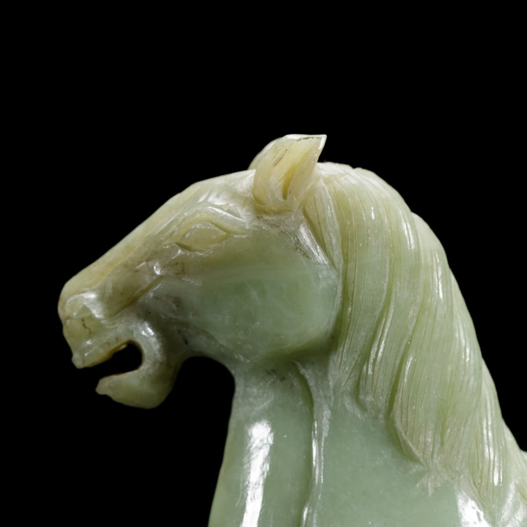 Carved Jade Horse Statue - 2