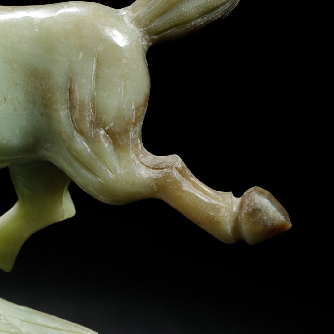 Carved Jade Horse Statue - 4