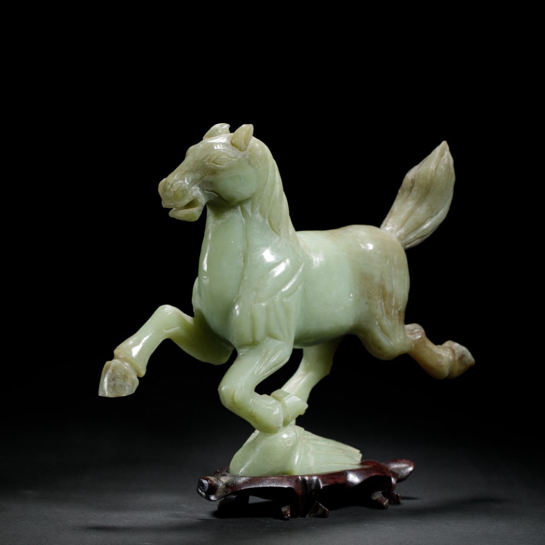 Carved Jade Horse Statue - 5