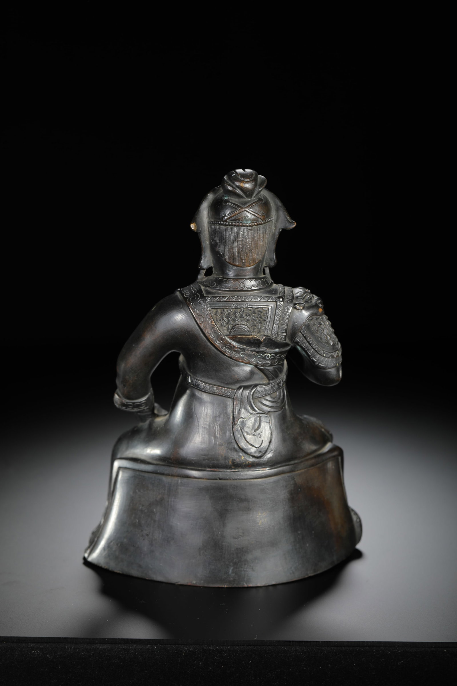 Bronze Cast Guandi Seated Figure - 10