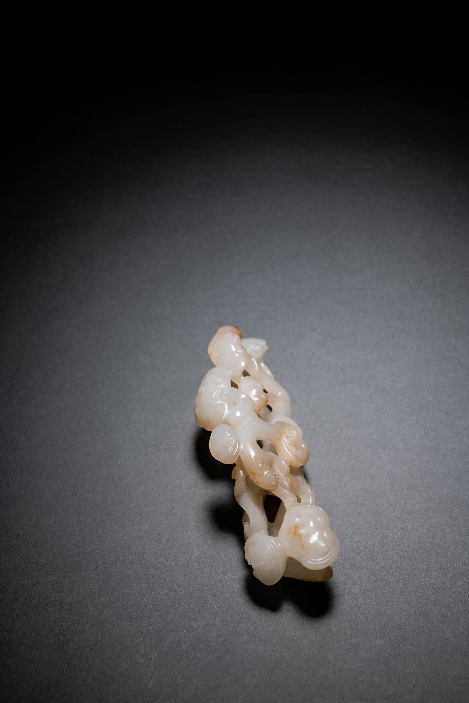 Carved Jade Lingzhi Brush Rack - 4