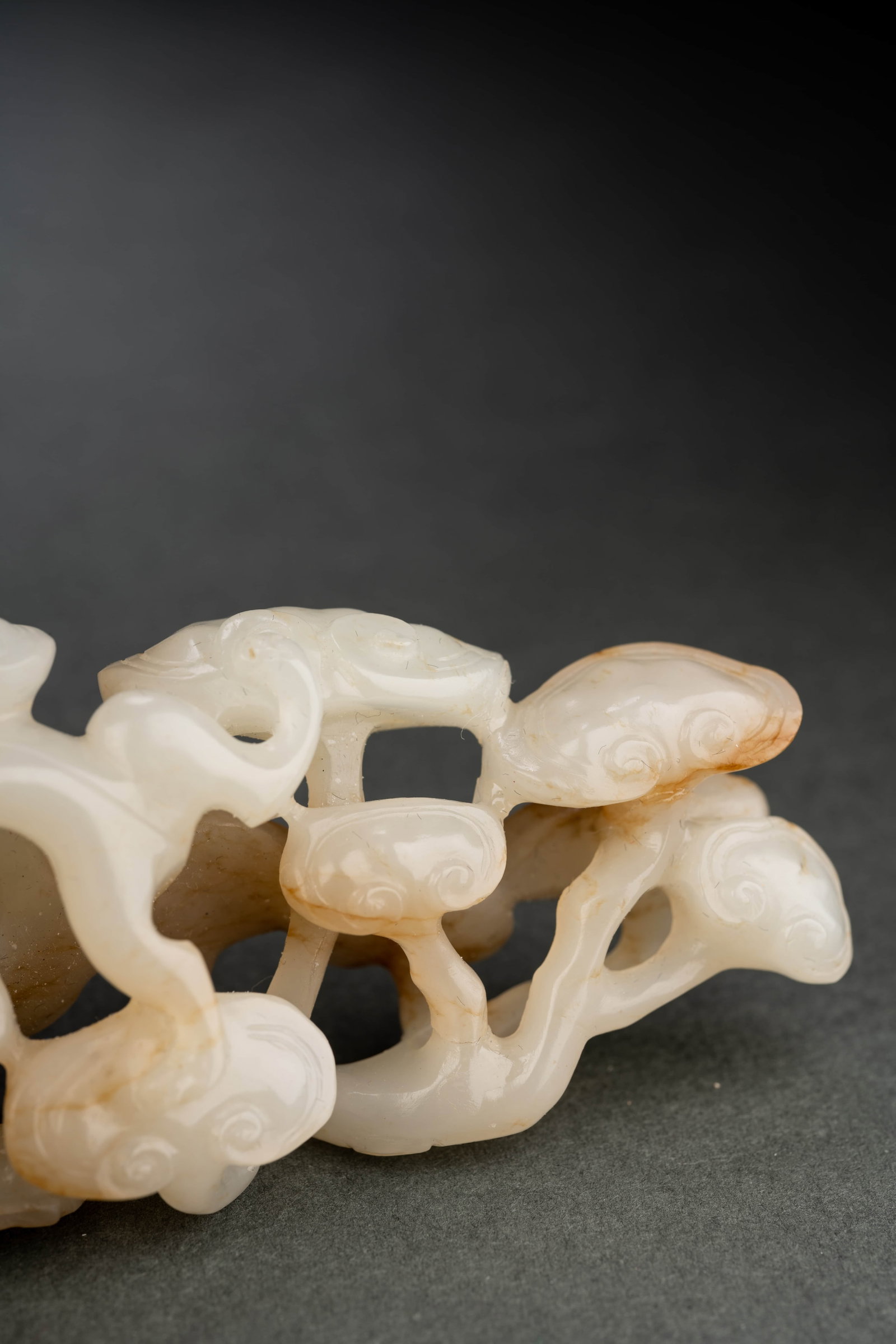 Carved Jade Lingzhi Brush Rack - 6